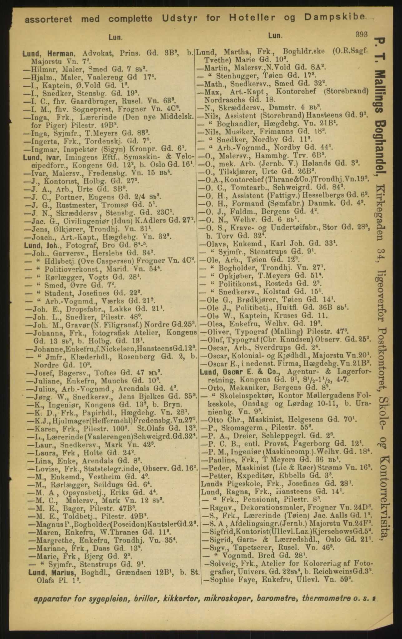 Kristiania/Oslo adressebok, PUBL/-, 1897, s. 393