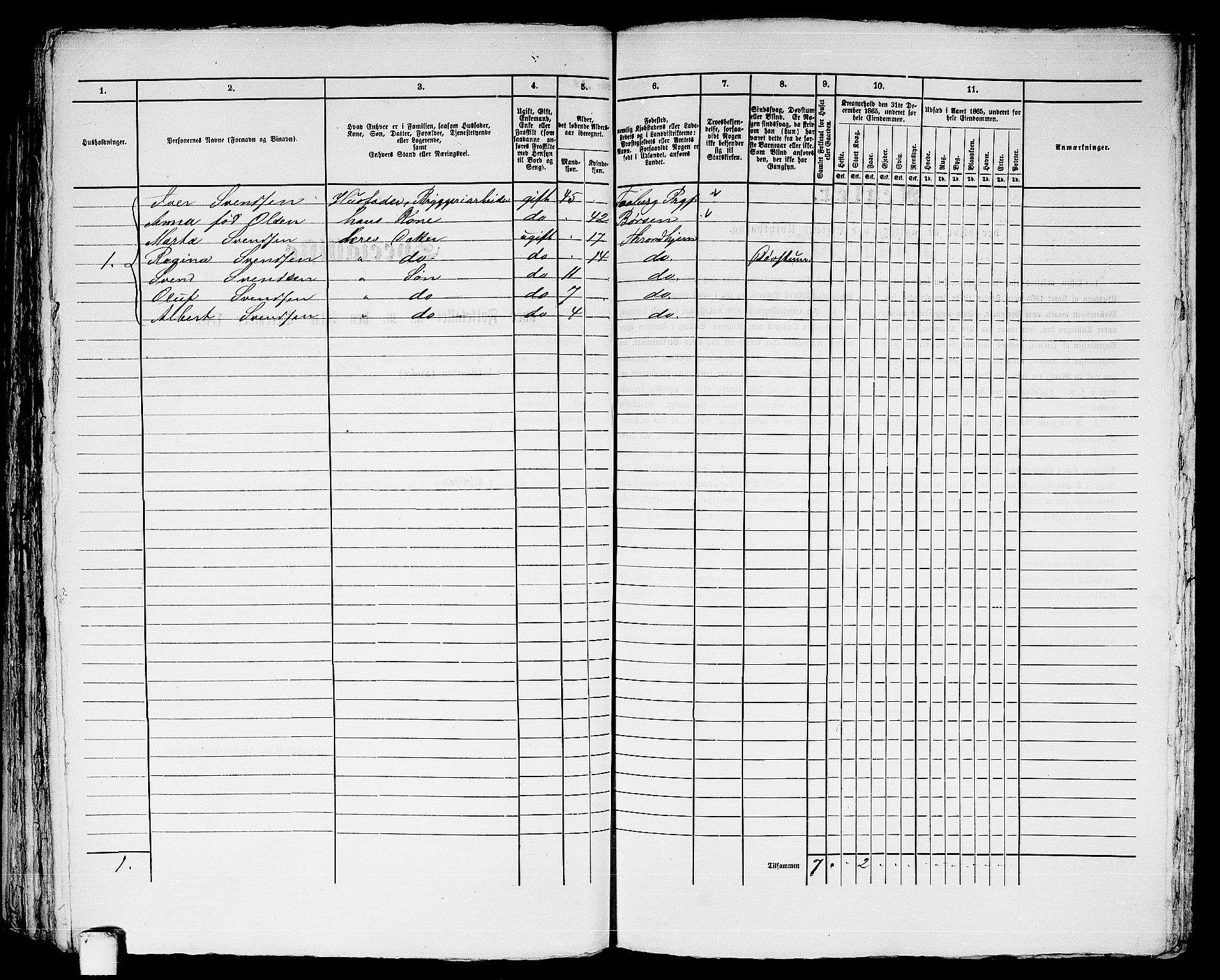 RA, Folketelling 1865 for 1601 Trondheim kjøpstad, 1865, s. 2322