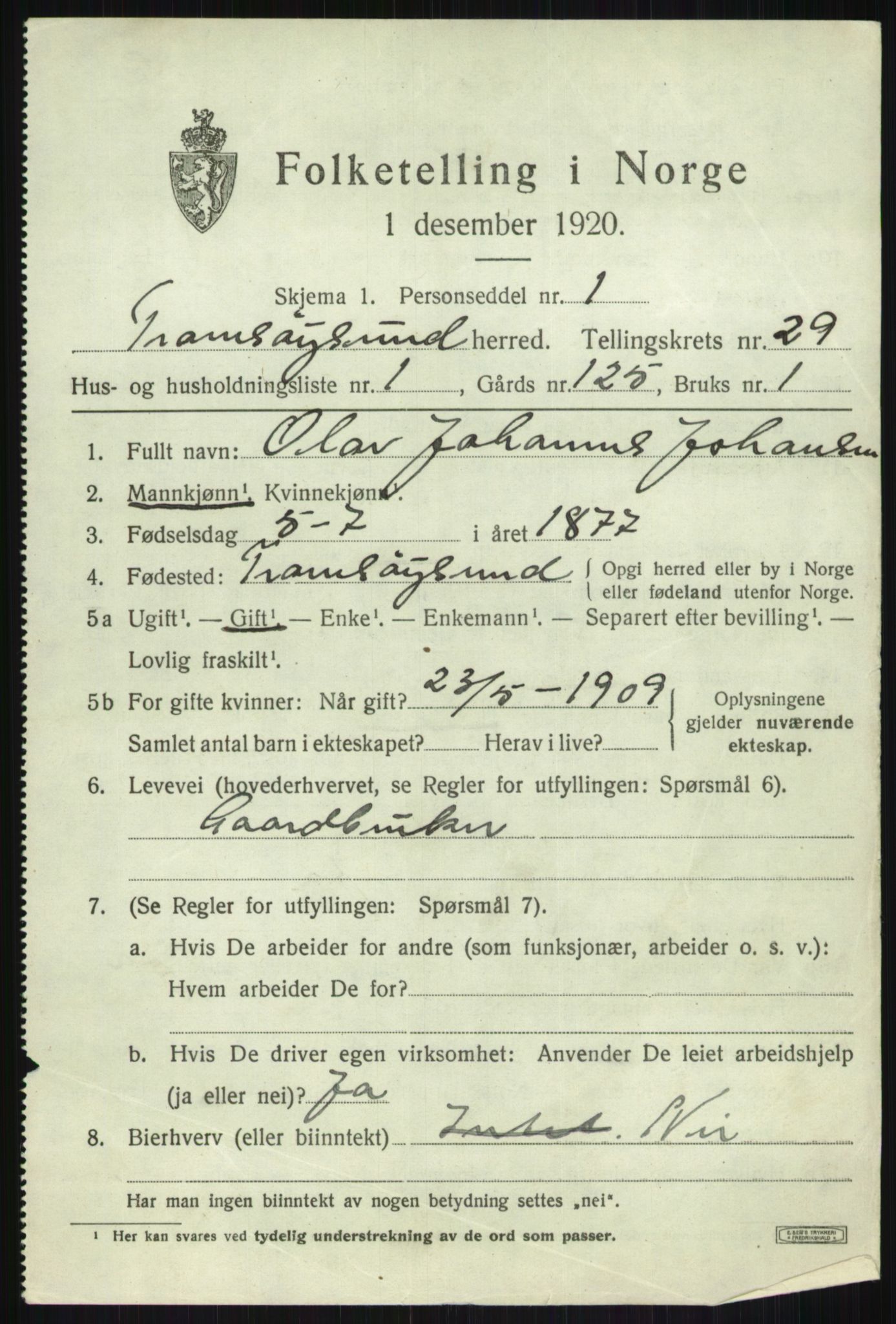 SATØ, Folketelling 1920 for 1934 Tromsøysund herred, 1920, s. 13230