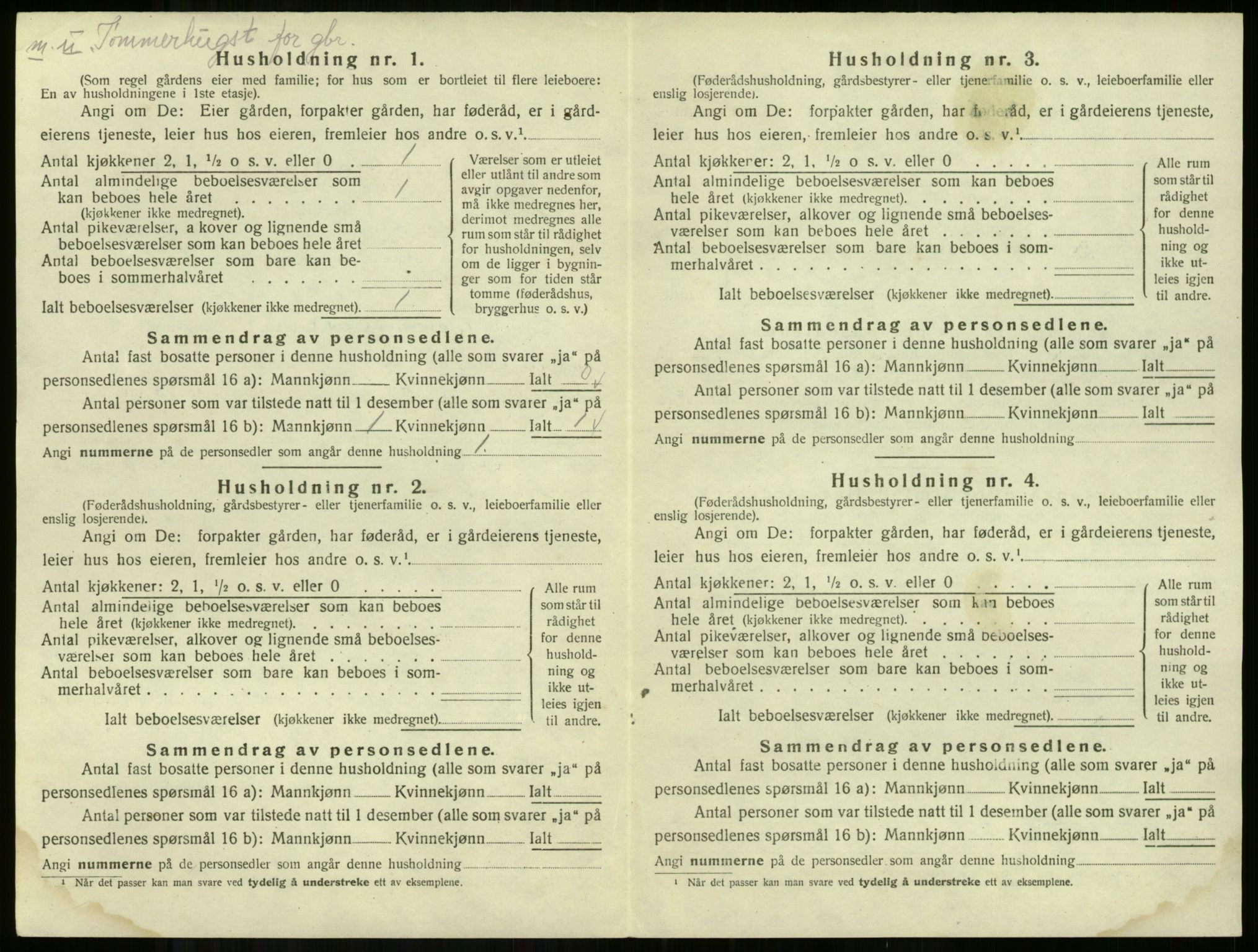 SAKO, Folketelling 1920 for 0615 Flå herred, 1920, s. 33