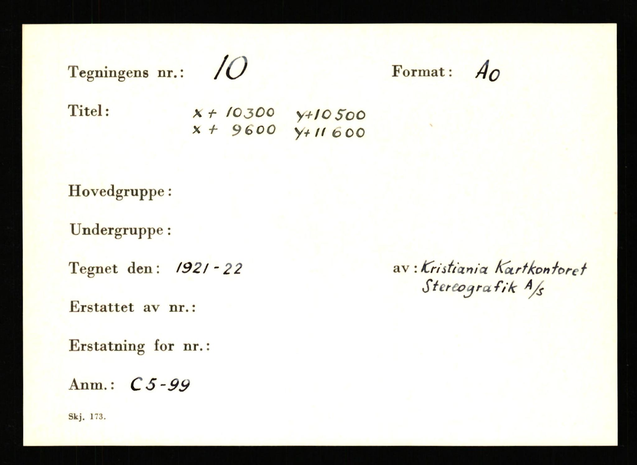 Kings Bay Kull Comp. A/S, AV/SATØ-P-0072/T/Ta/L0606: Kartotek over kart og tegninger, registrert etter nummer og etter emne, 1913-1974, s. 11