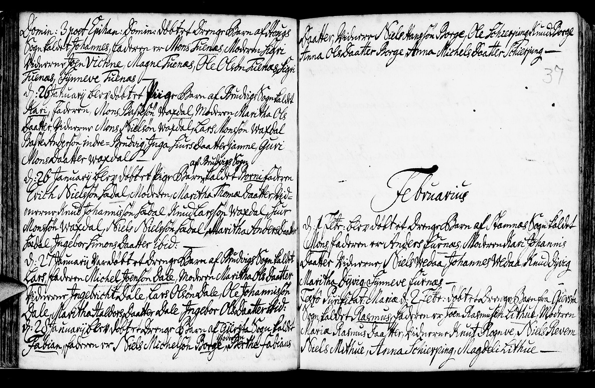 Haus sokneprestembete, SAB/A-75601/H/Haa: Ministerialbok nr. A 6, 1748-1758, s. 37