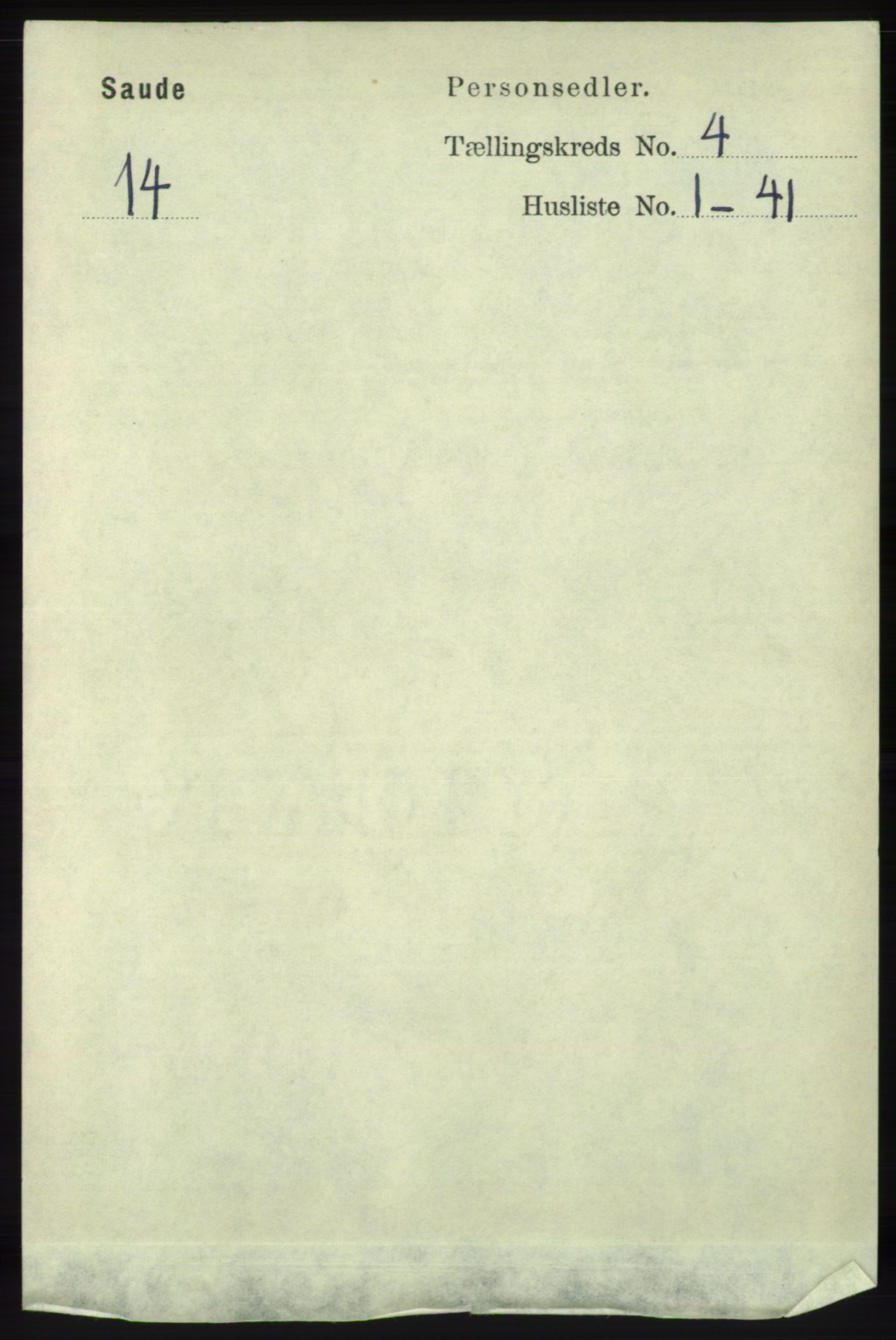 RA, Folketelling 1891 for 1135 Sauda herred, 1891, s. 1819