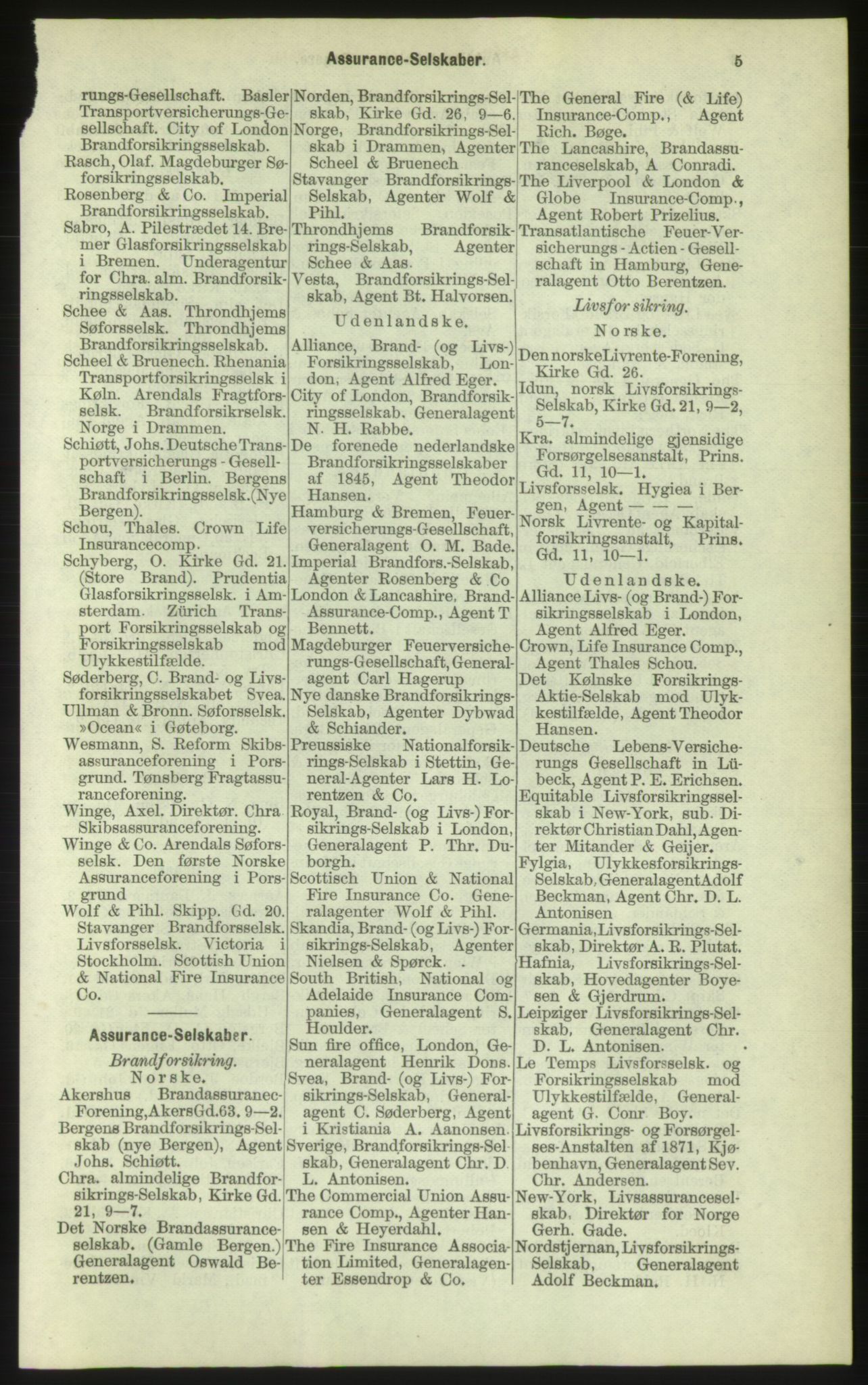 Kristiania/Oslo adressebok, PUBL/-, 1884, s. 5