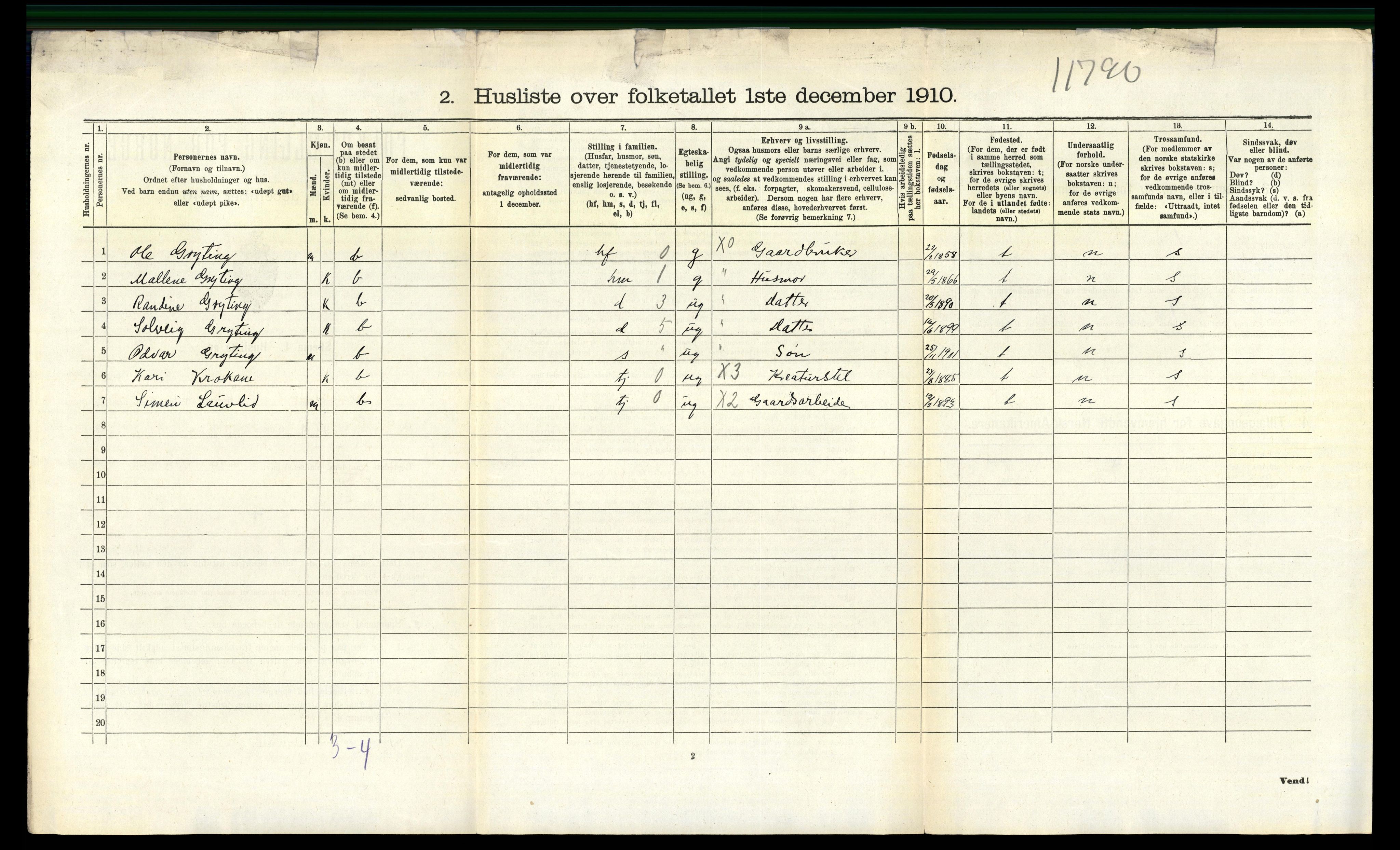 RA, Folketelling 1910 for 0817 Drangedal herred, 1910, s. 1236