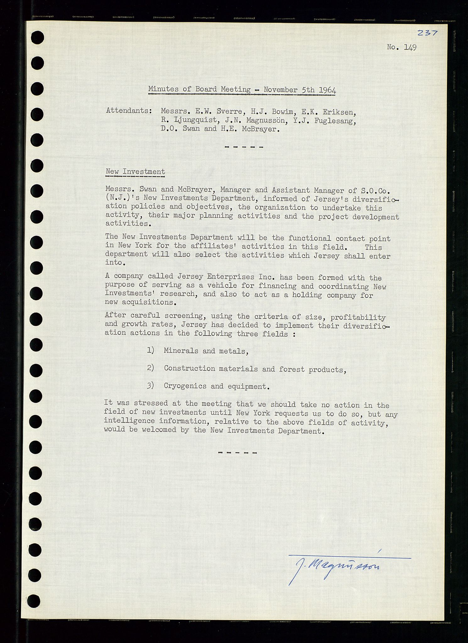 Pa 0982 - Esso Norge A/S, SAST/A-100448/A/Aa/L0001/0004: Den administrerende direksjon Board minutes (styrereferater) / Den administrerende direksjon Board minutes (styrereferater), 1963-1964, s. 26