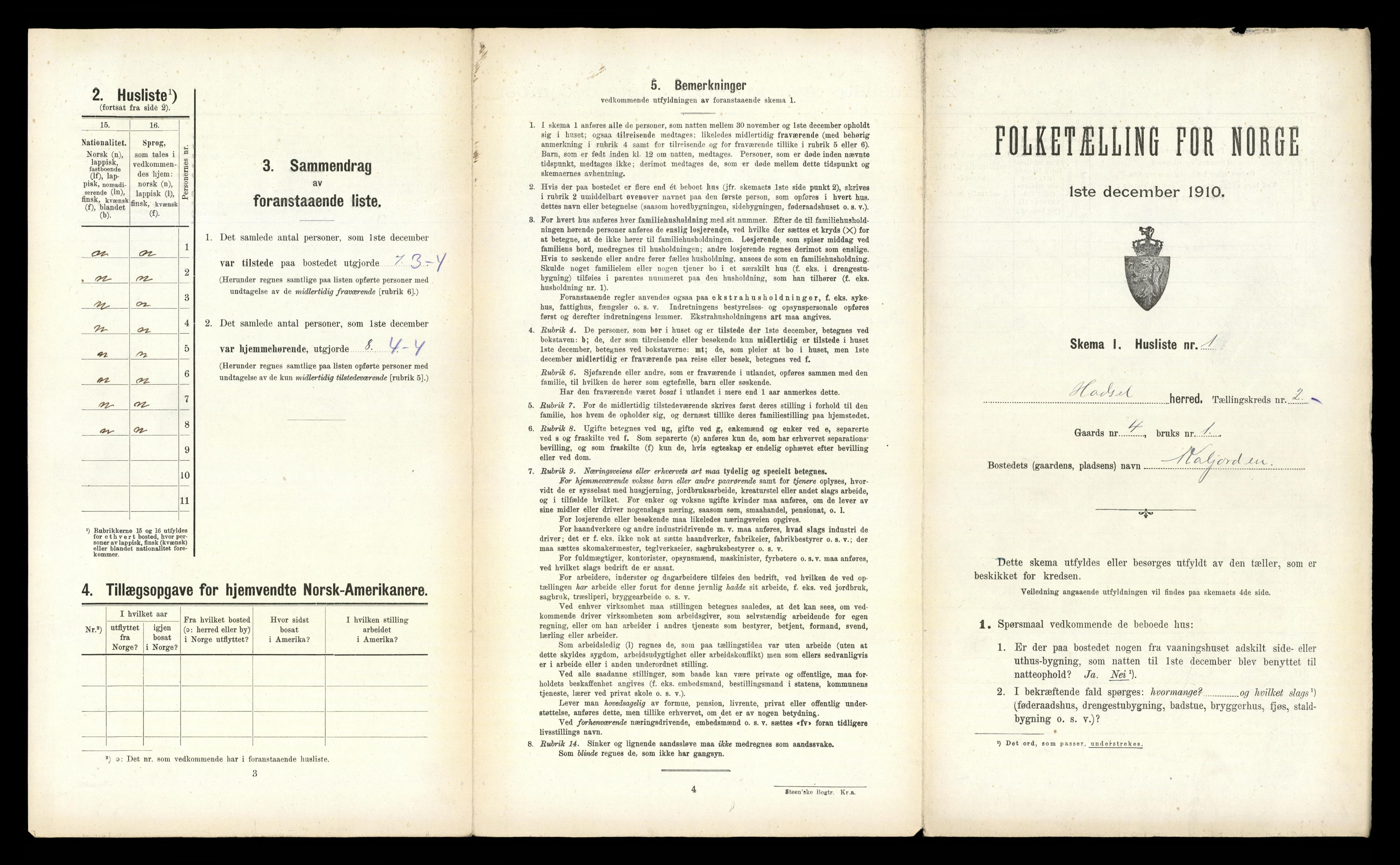 RA, Folketelling 1910 for 1866 Hadsel herred, 1910, s. 281