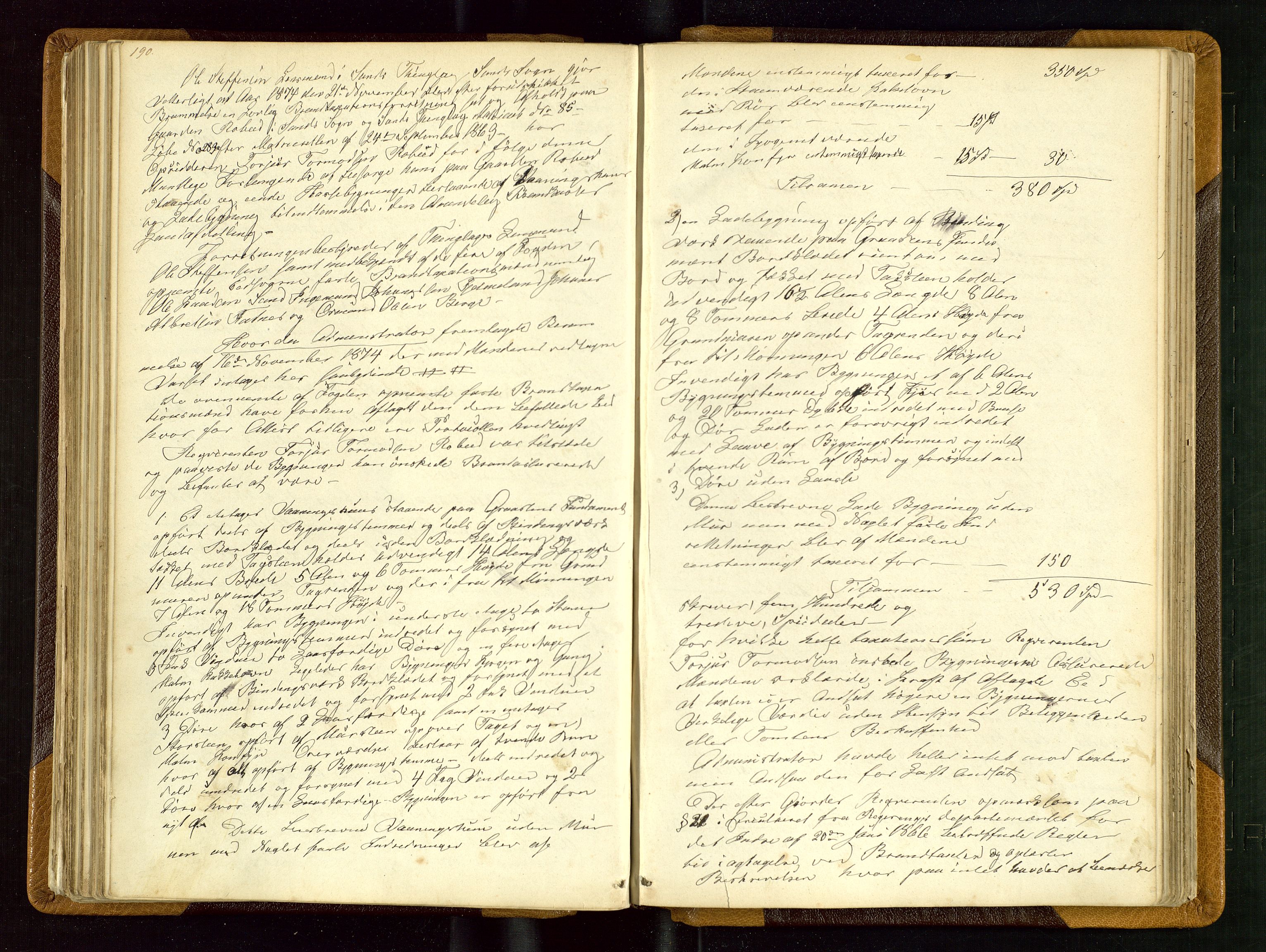 Sand lensmannskontor, AV/SAST-A-100415/Gob/L0001: Branntakstprotokoll, 1860-1879, s. 190