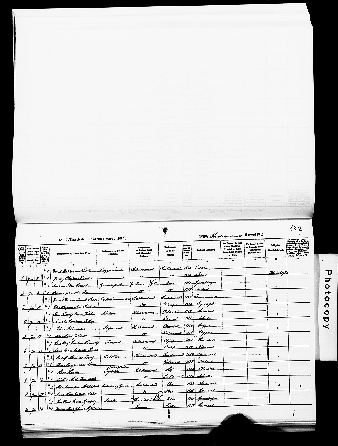 Ministerialprotokoller, klokkerbøker og fødselsregistre - Møre og Romsdal, SAT/A-1454/572/L0859: Ministerialbok nr. 572D03, 1903-1916