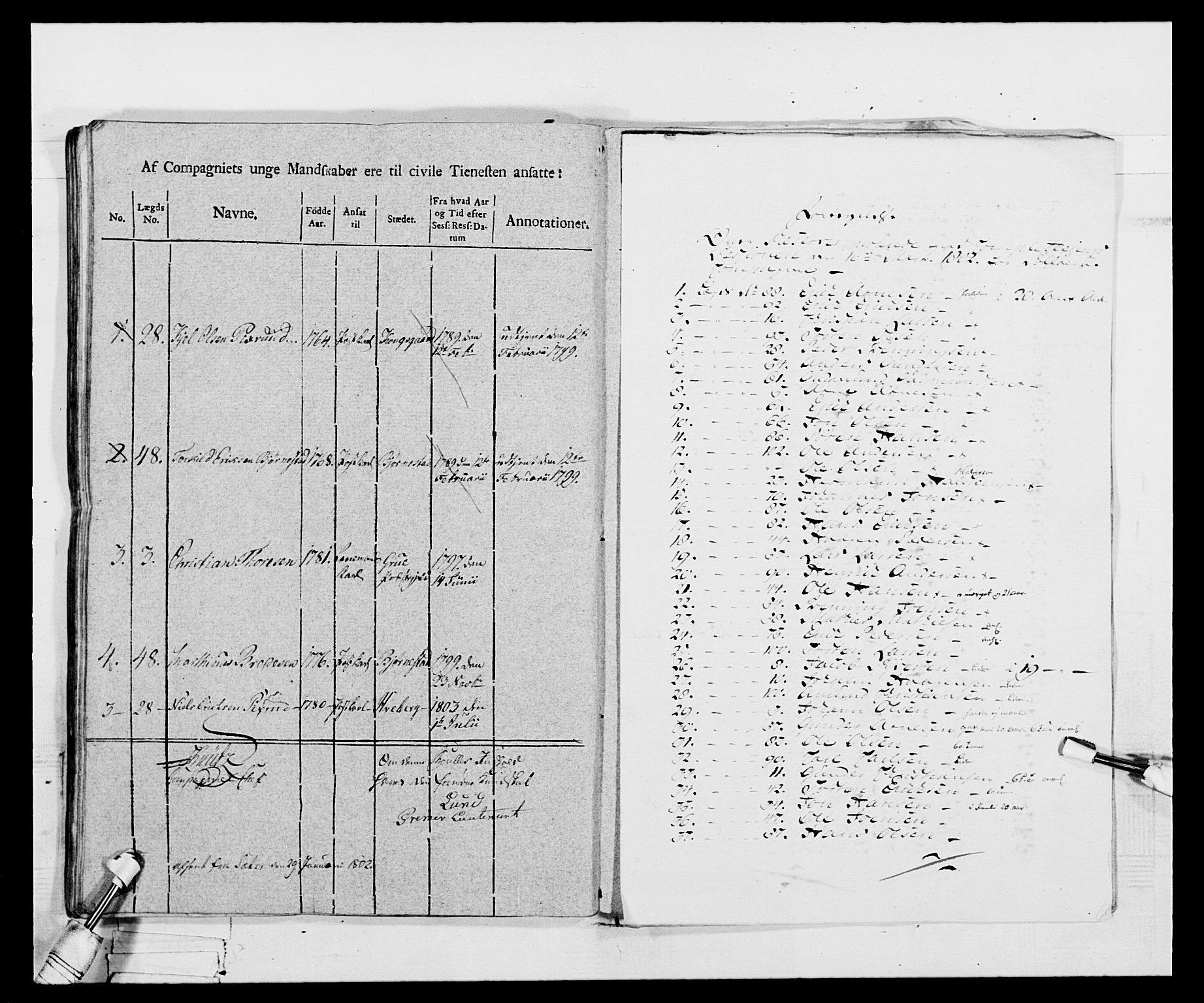 Generalitets- og kommissariatskollegiet, Det kongelige norske kommissariatskollegium, AV/RA-EA-5420/E/Eh/L0068: Opplandske nasjonale infanteriregiment, 1802-1805, s. 147