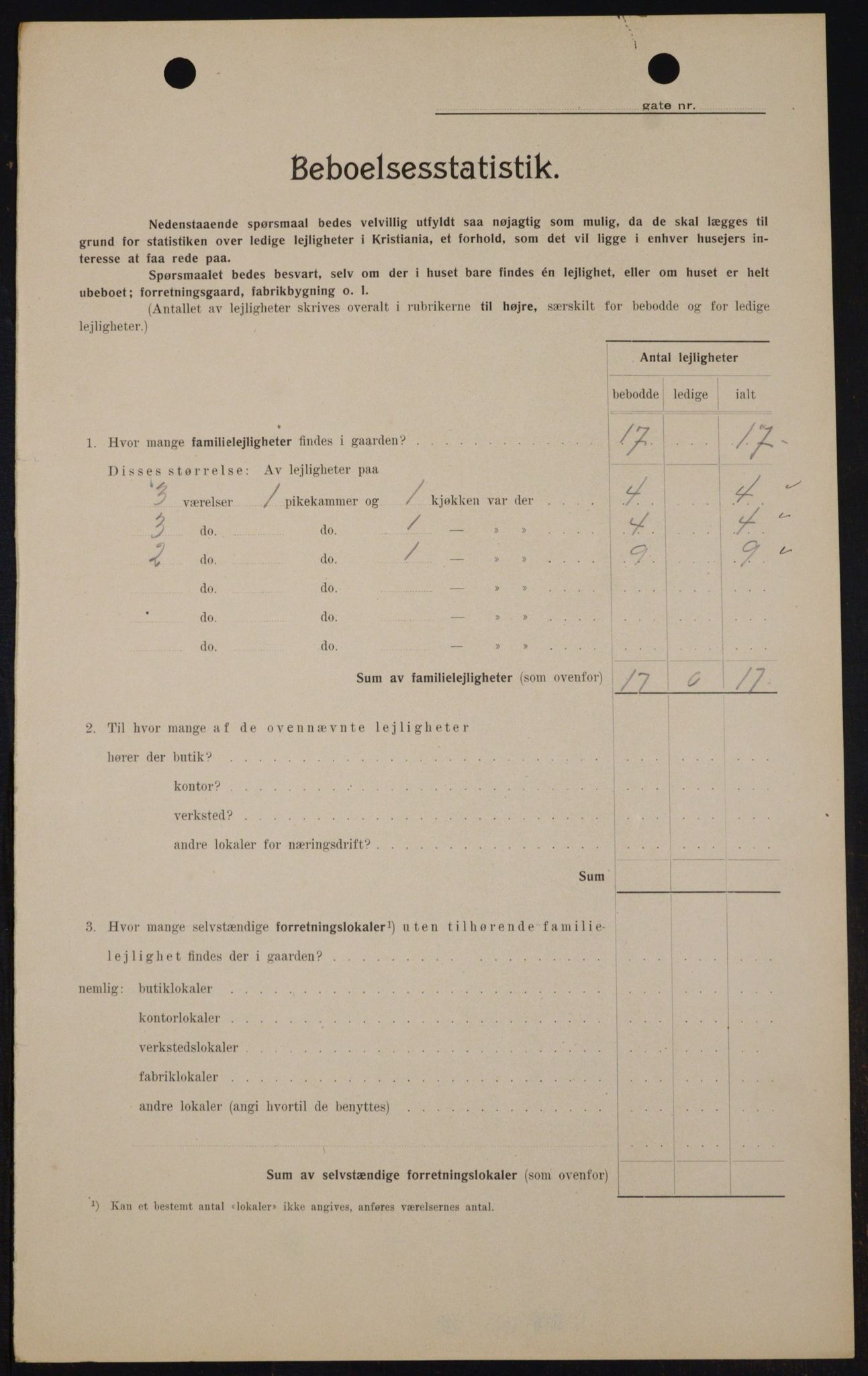 OBA, Kommunal folketelling 1.2.1909 for Kristiania kjøpstad, 1909, s. 91931