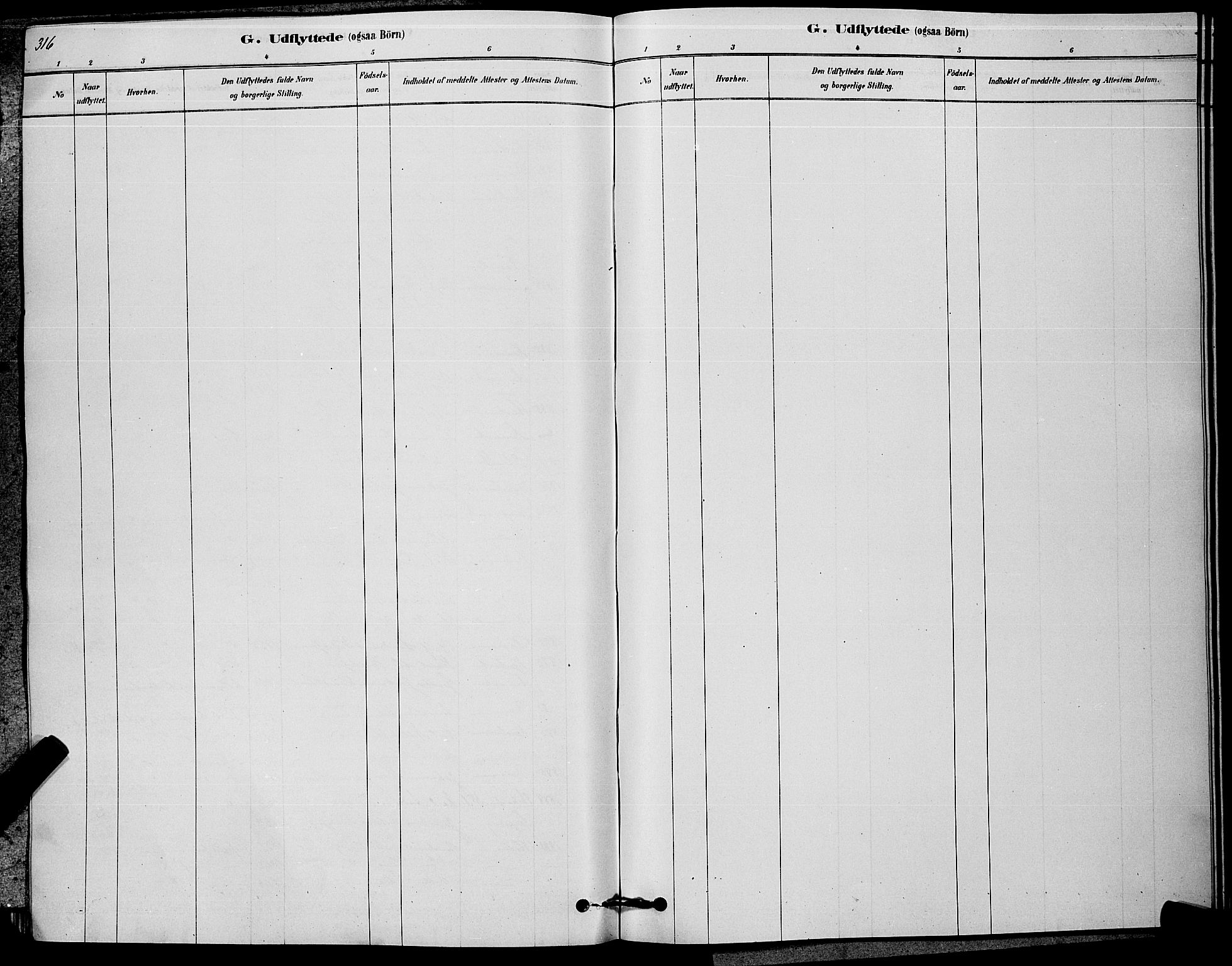 Kongsberg kirkebøker, AV/SAKO-A-22/G/Ga/L0005: Klokkerbok nr. 5, 1878-1889, s. 316