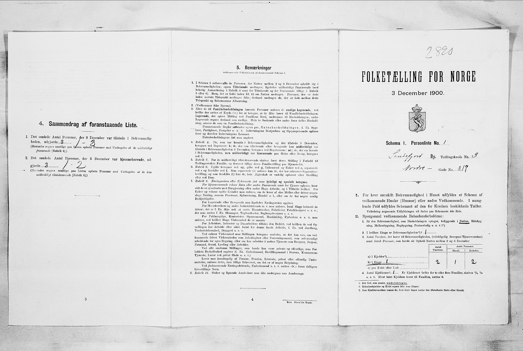RA, Folketelling 1900 for 0706 Sandefjord kjøpstad, 1900, s. 807