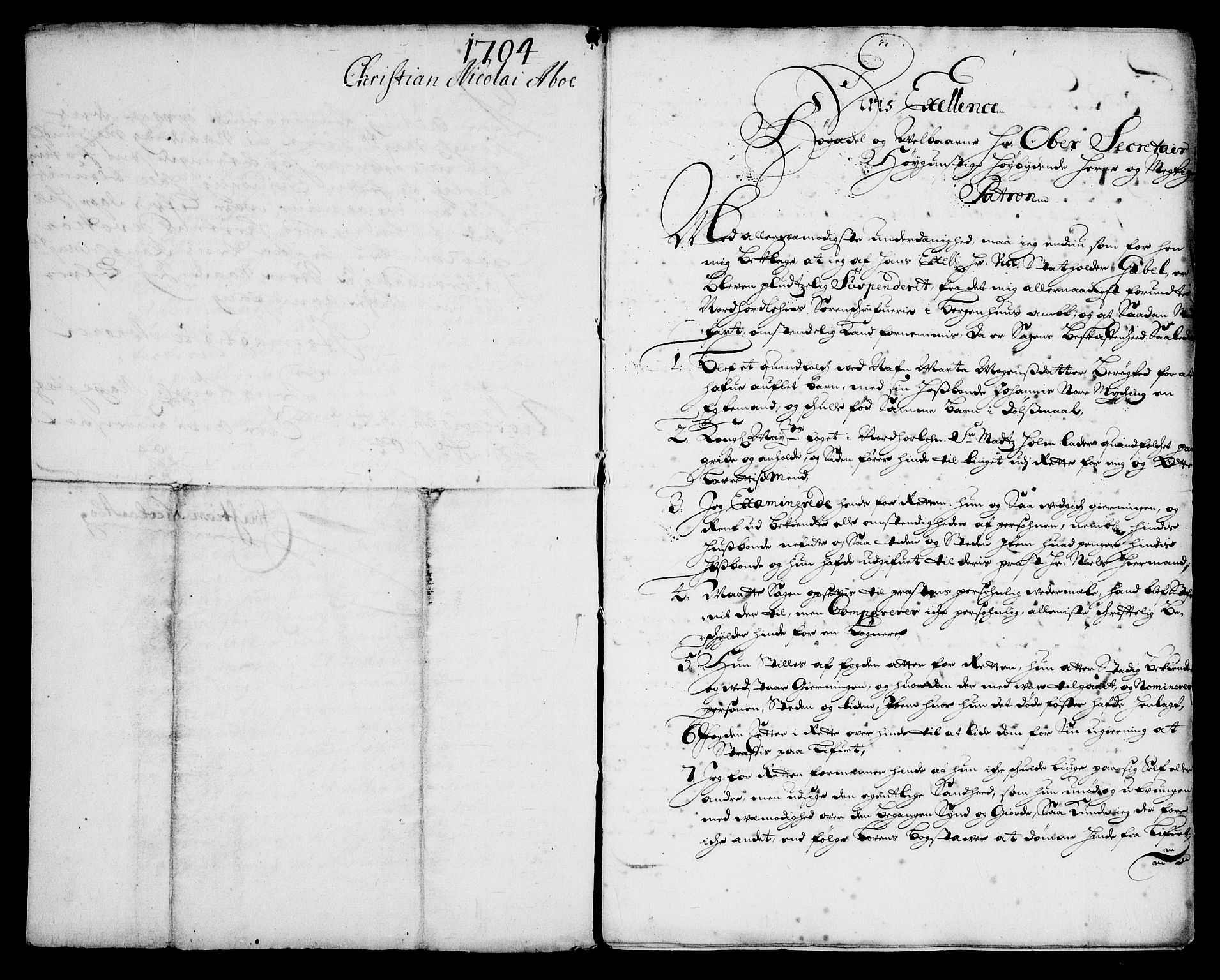 Danske Kanselli, Skapsaker, AV/RA-EA-4061/G/L0014: Tillegg til skapsakene, 1704, s. 6