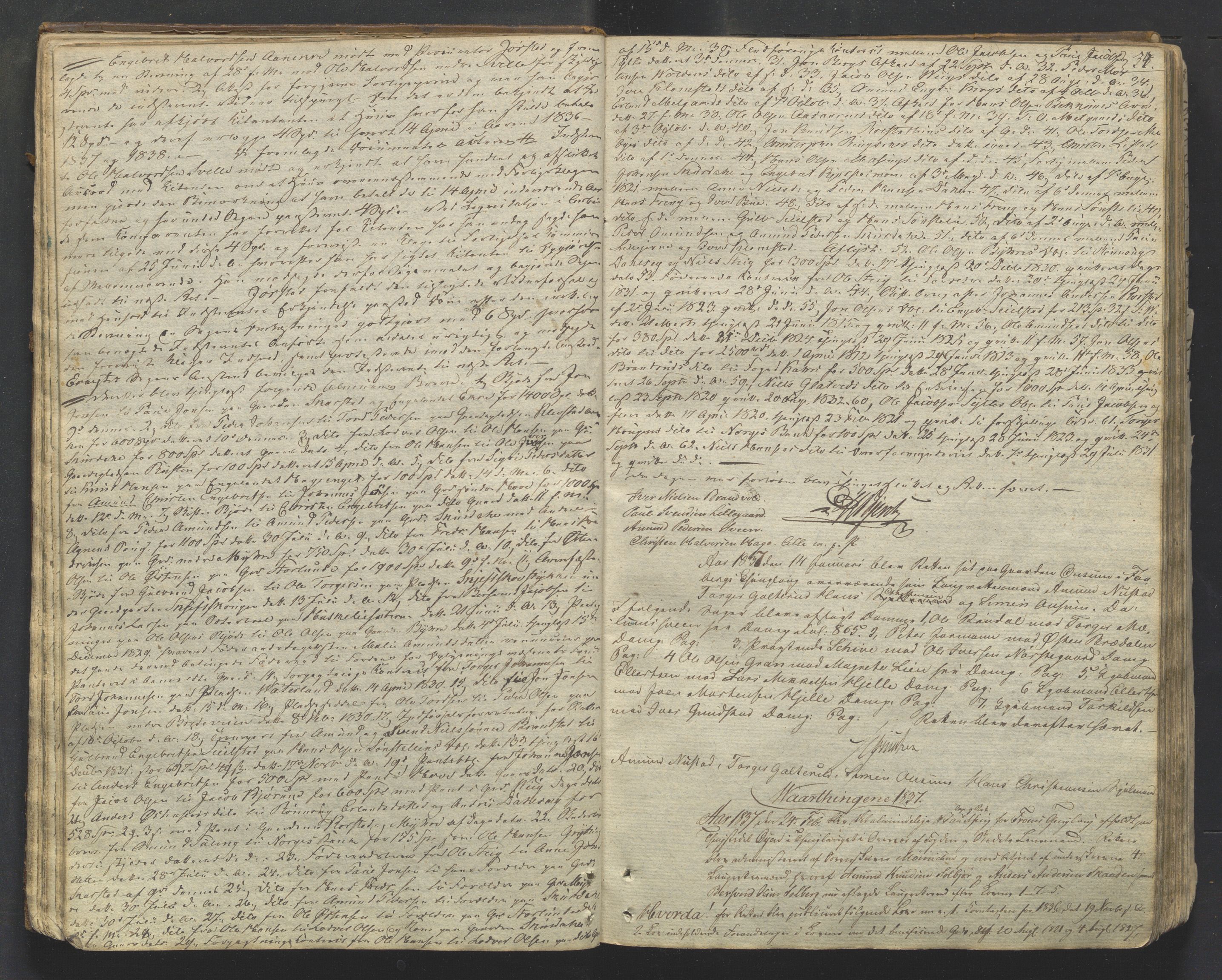 Mellom-Gudbrandsdal sorenskriveri, AV/SAH-TING-038/G/Gb/L0001: Tingbok, 1835-1849, s. 33b-34a