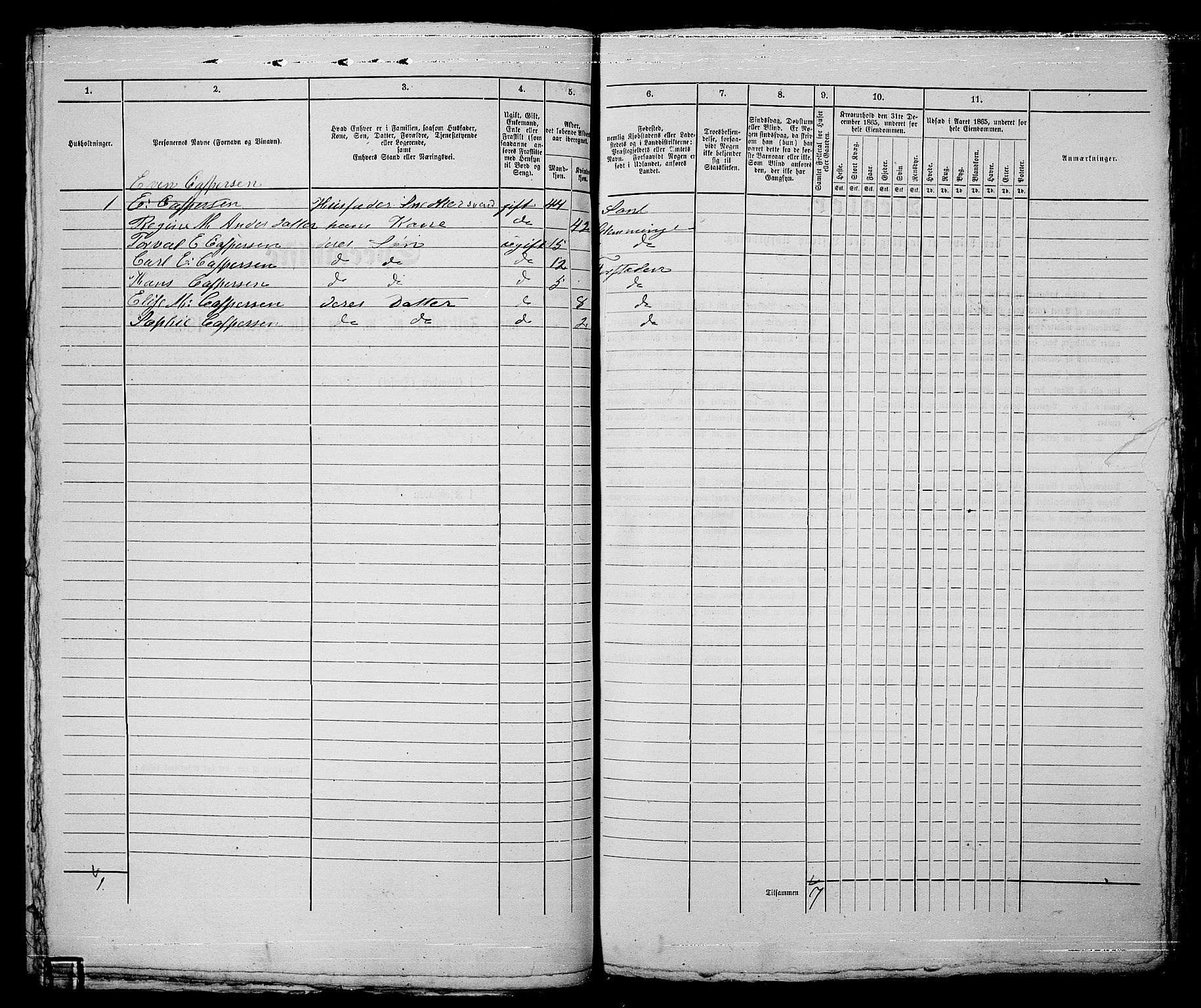 RA, Folketelling 1865 for 0103B Fredrikstad prestegjeld, Fredrikstad kjøpstad, 1865, s. 563