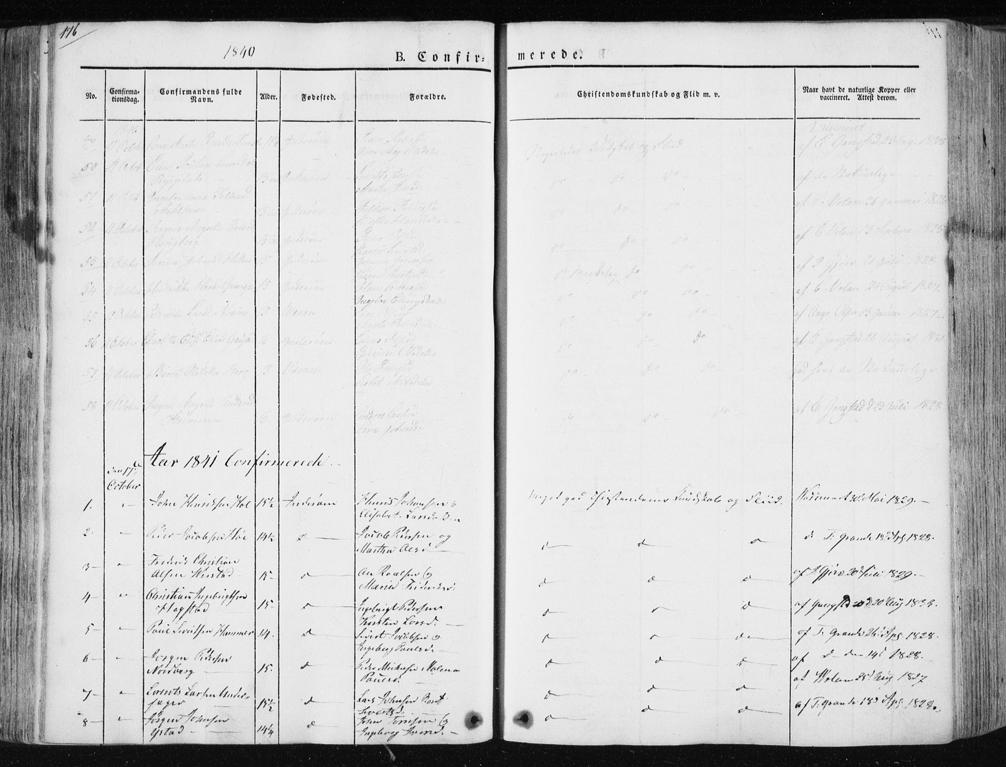 Ministerialprotokoller, klokkerbøker og fødselsregistre - Nord-Trøndelag, SAT/A-1458/730/L0280: Ministerialbok nr. 730A07 /1, 1840-1854, s. 176