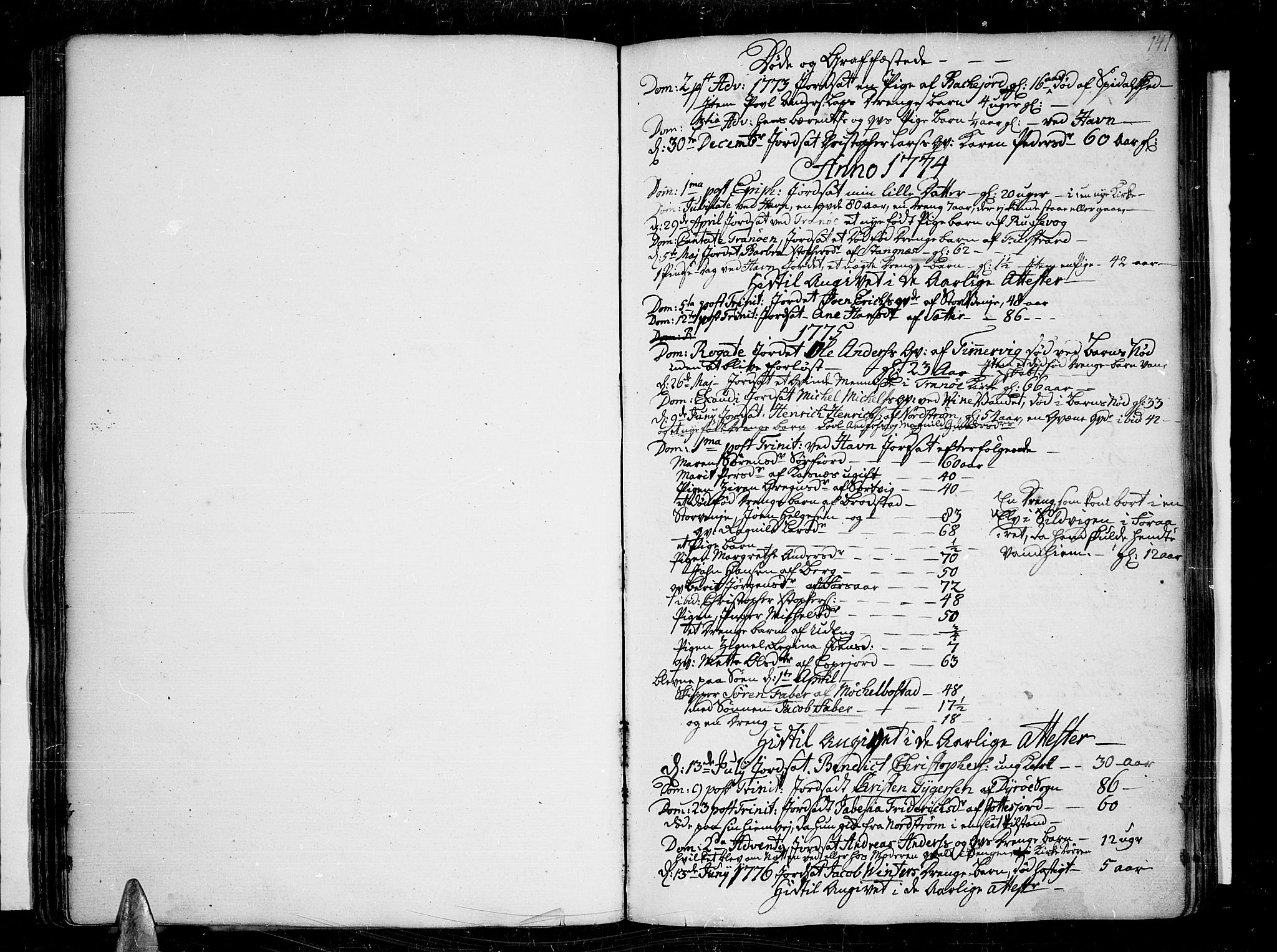 Tranøy sokneprestkontor, SATØ/S-1313/I/Ia/Iaa/L0002kirke: Ministerialbok nr. 2, 1773-1806, s. 141