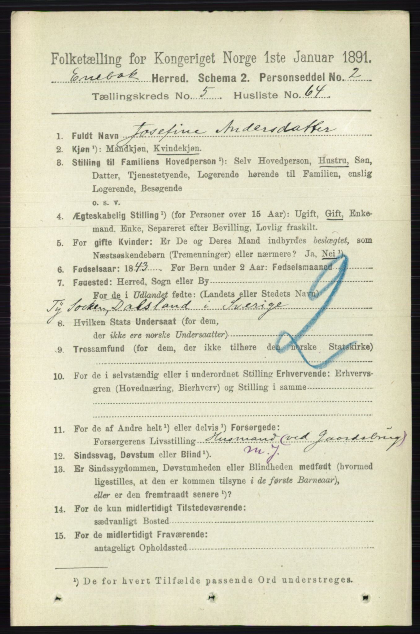 RA, Folketelling 1891 for 0229 Enebakk herred, 1891, s. 2379