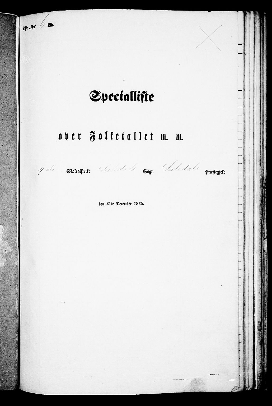 RA, Folketelling 1865 for 1134P Suldal prestegjeld, 1865, s. 75