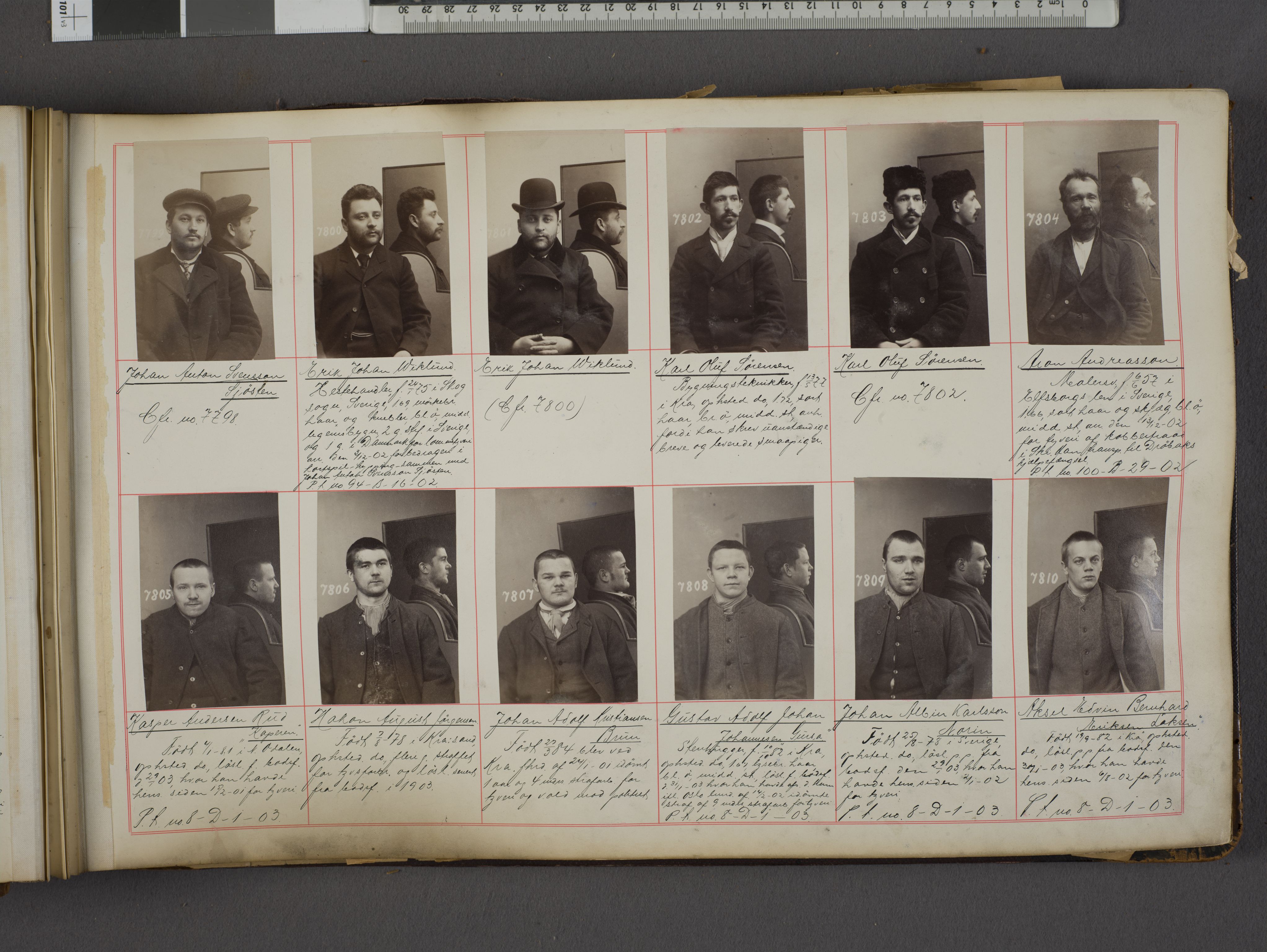 Oslo politikammer, Kriminalavdelingen, AV/SAO-A-11137/U/Ua/L0008: Forbryteralbum, 1902-1904, s. 13