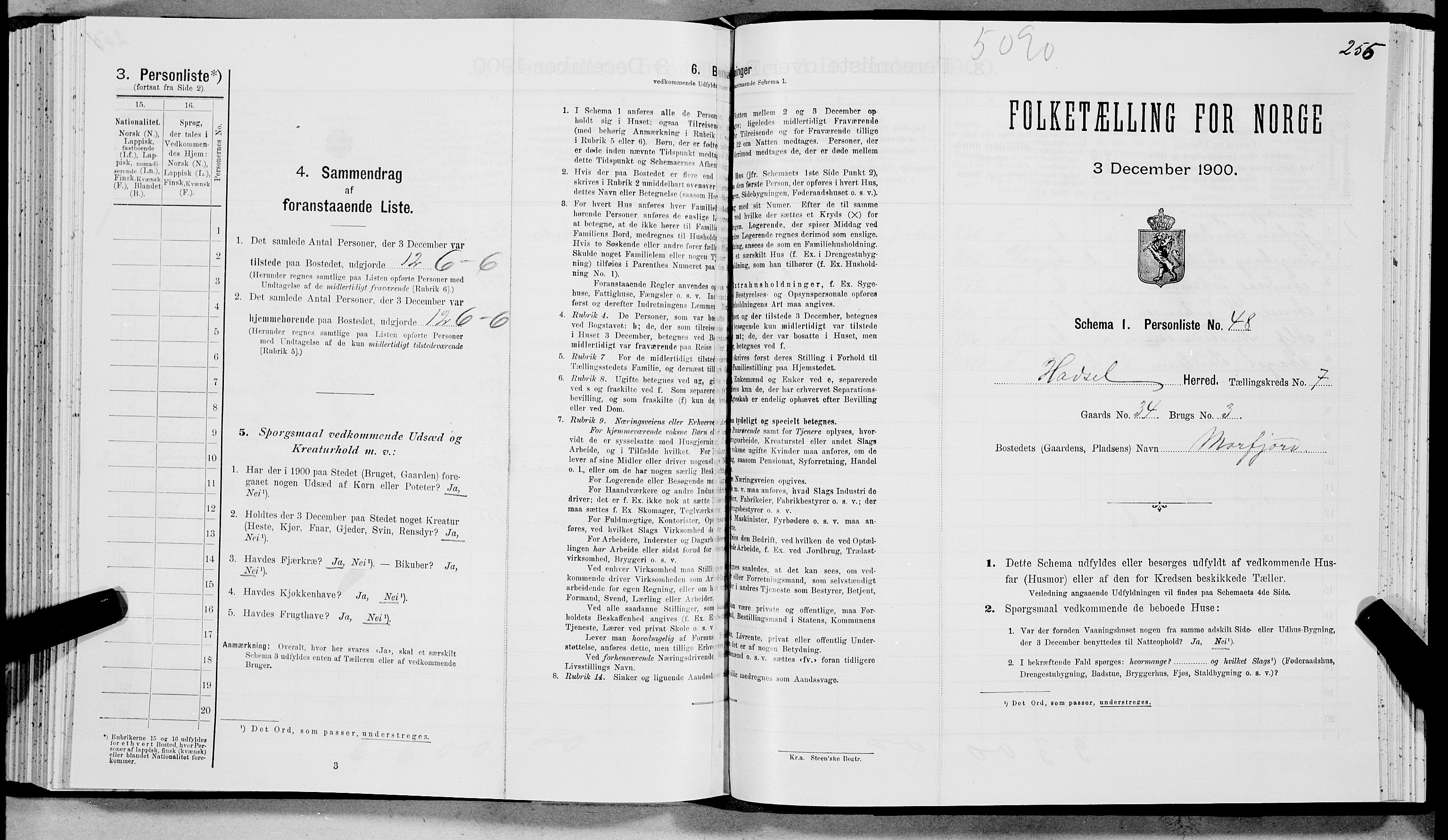 SAT, Folketelling 1900 for 1866 Hadsel herred, 1900, s. 720