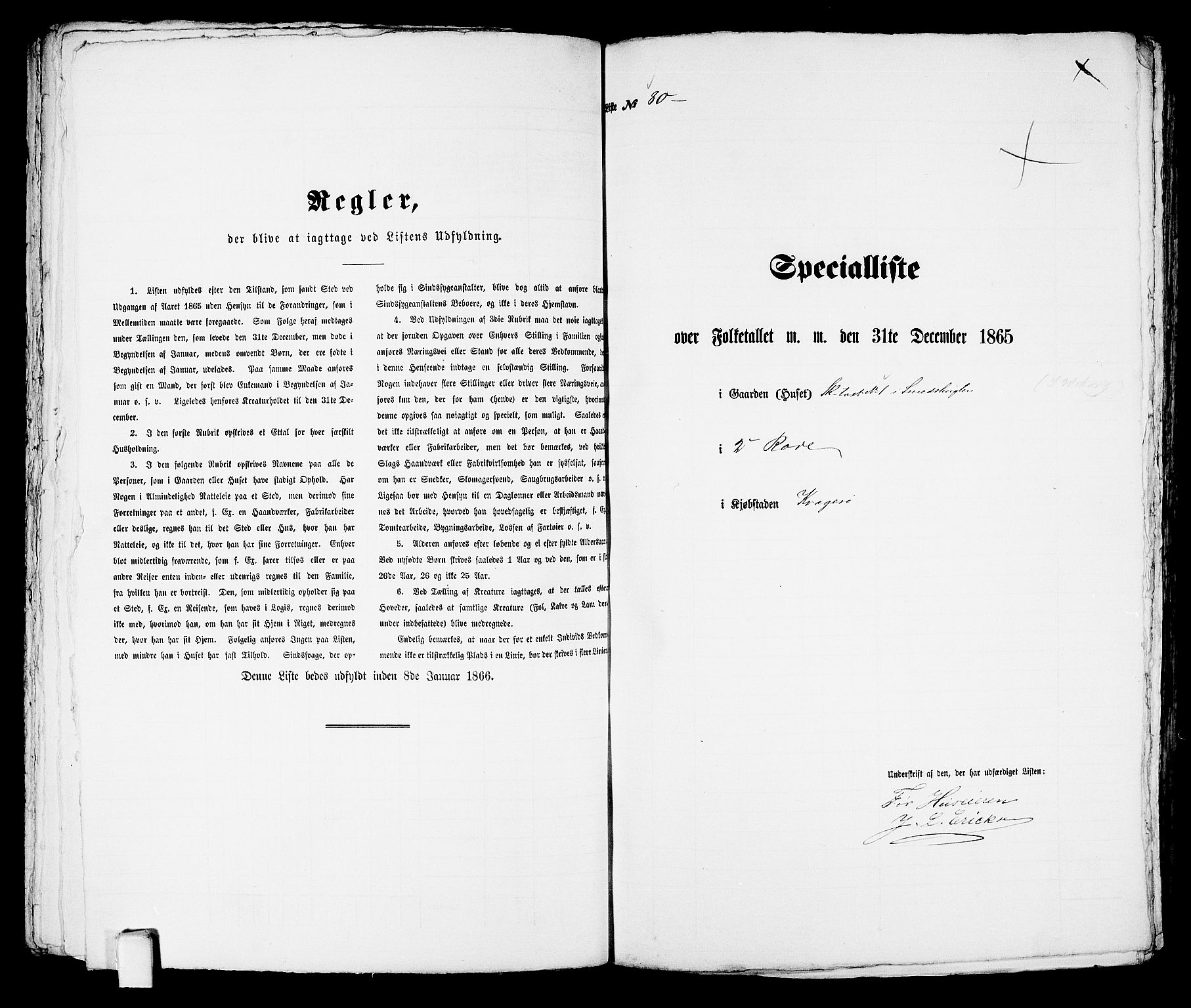 RA, Folketelling 1865 for 0801B Kragerø prestegjeld, Kragerø kjøpstad, 1865, s. 169