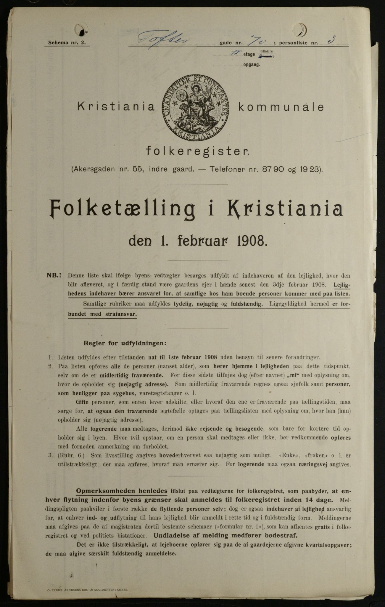 OBA, Kommunal folketelling 1.2.1908 for Kristiania kjøpstad, 1908, s. 101638