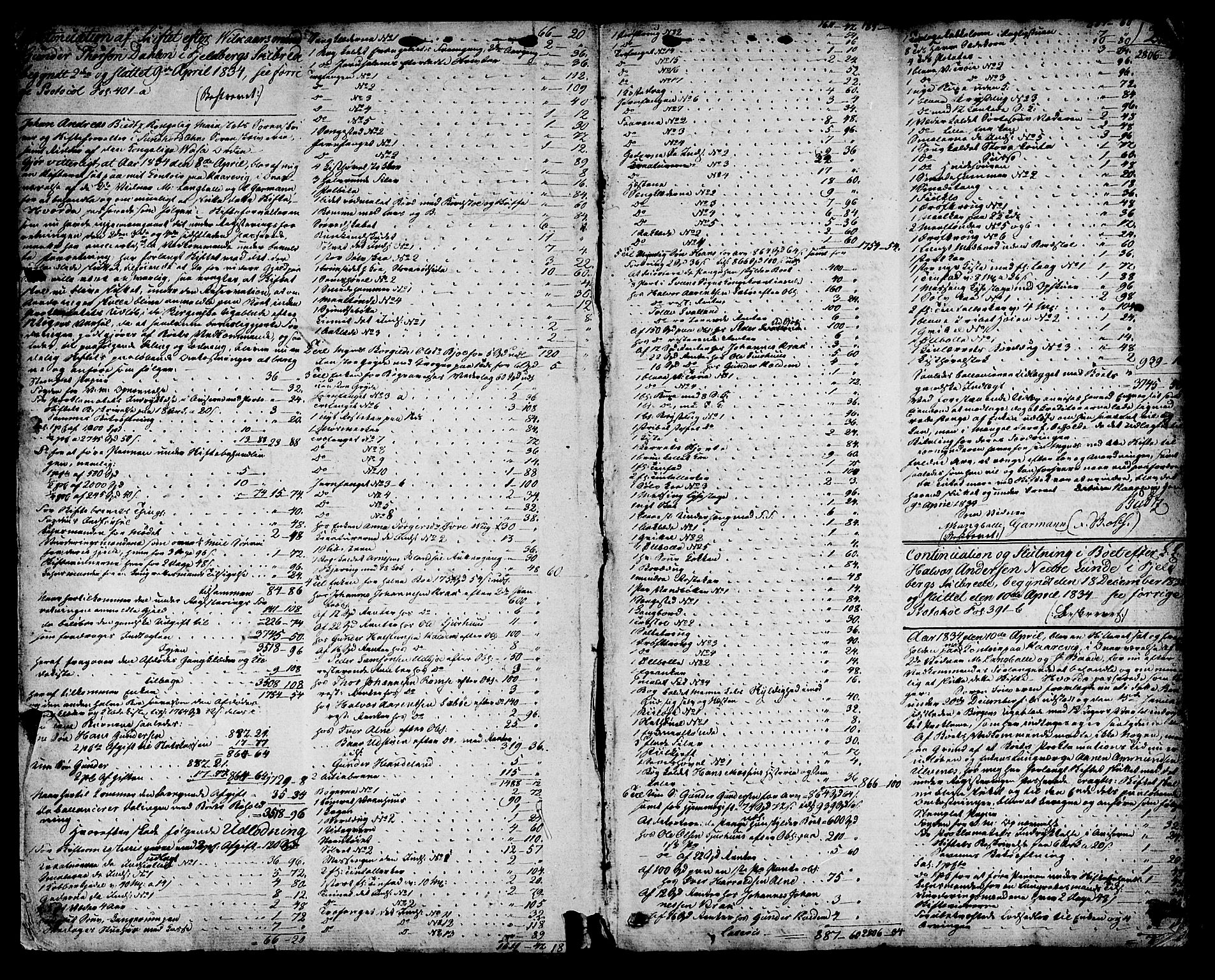 Sunnhordland sorenskrivar, AV/SAB-A-2401/1/H/Ha/Hae/L0003: Skifteprotokollar. Skånevik, Etne, Fjelberg og Kvinnherad. Register i protokoll, 1834-1844, s. 1b-2a