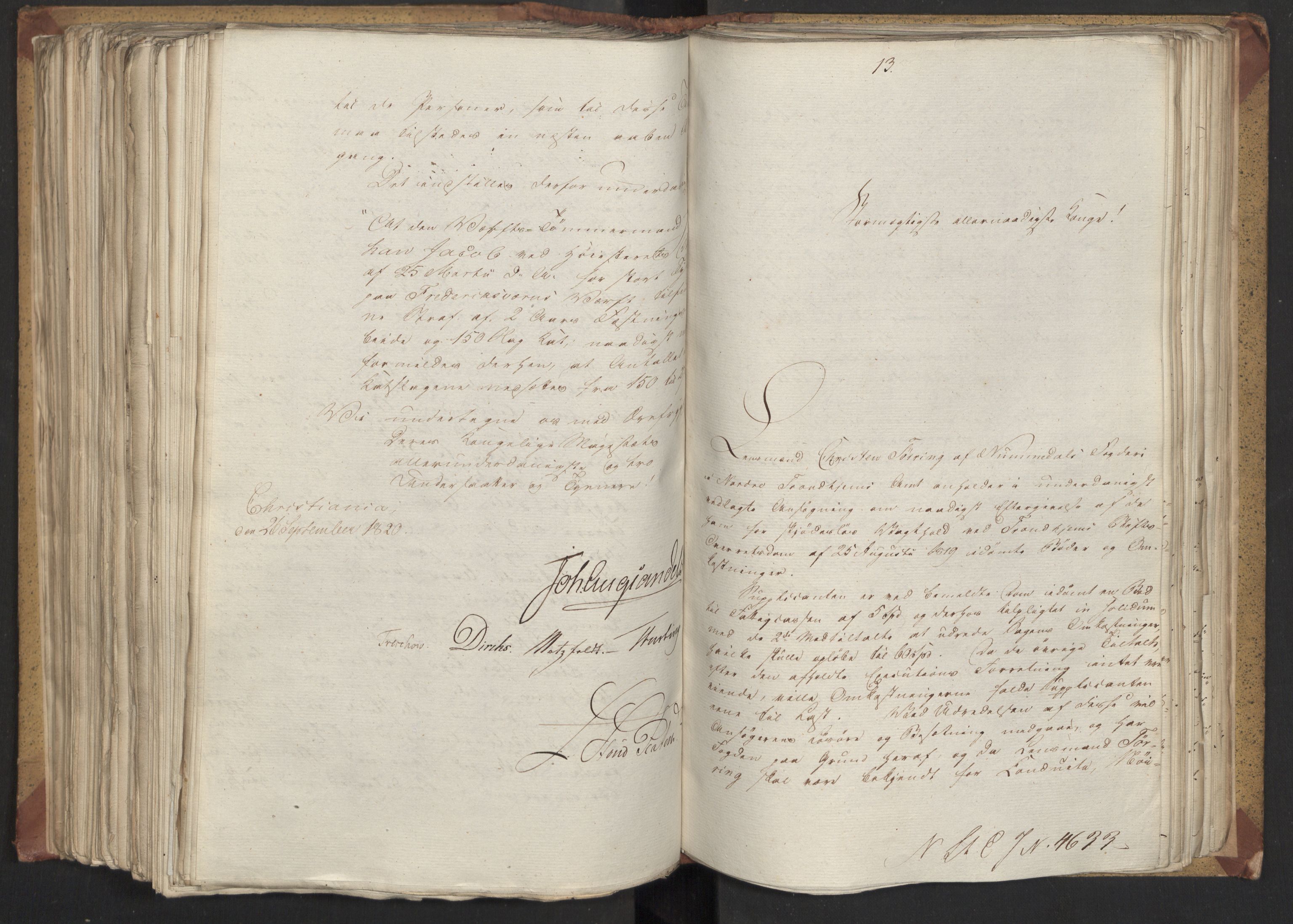 Statsrådsavdelingen i Stockholm, AV/RA-S-1003/D/Da/L0023: Regjeringsinnstillinger nr. 4566-4662, 1820, s. 313