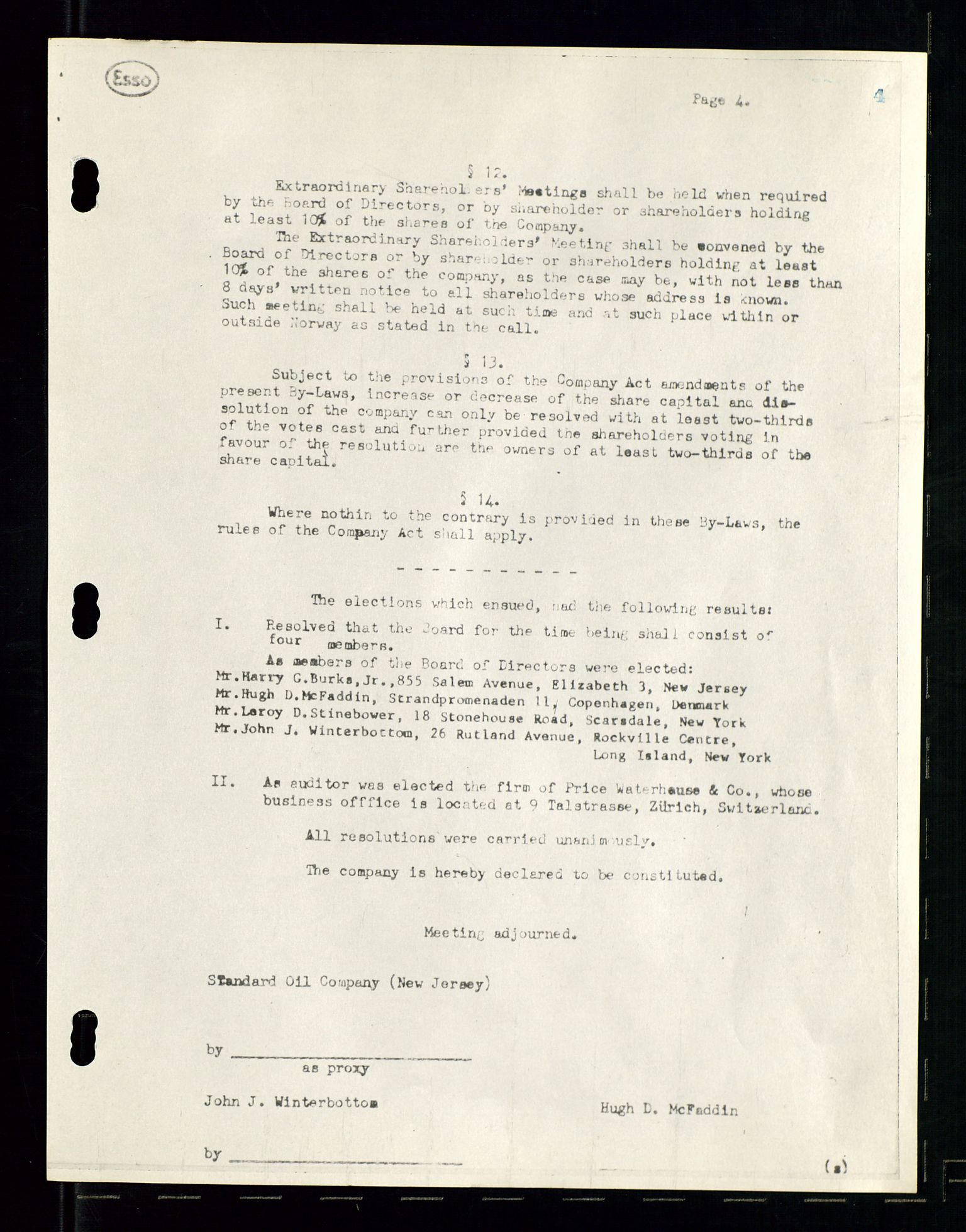 PA 1537 - A/S Essoraffineriet Norge, SAST/A-101957/A/Aa/L0001/0003: Styremøter / Shareholder meetings, board meetings, 1957-1958, s. 6