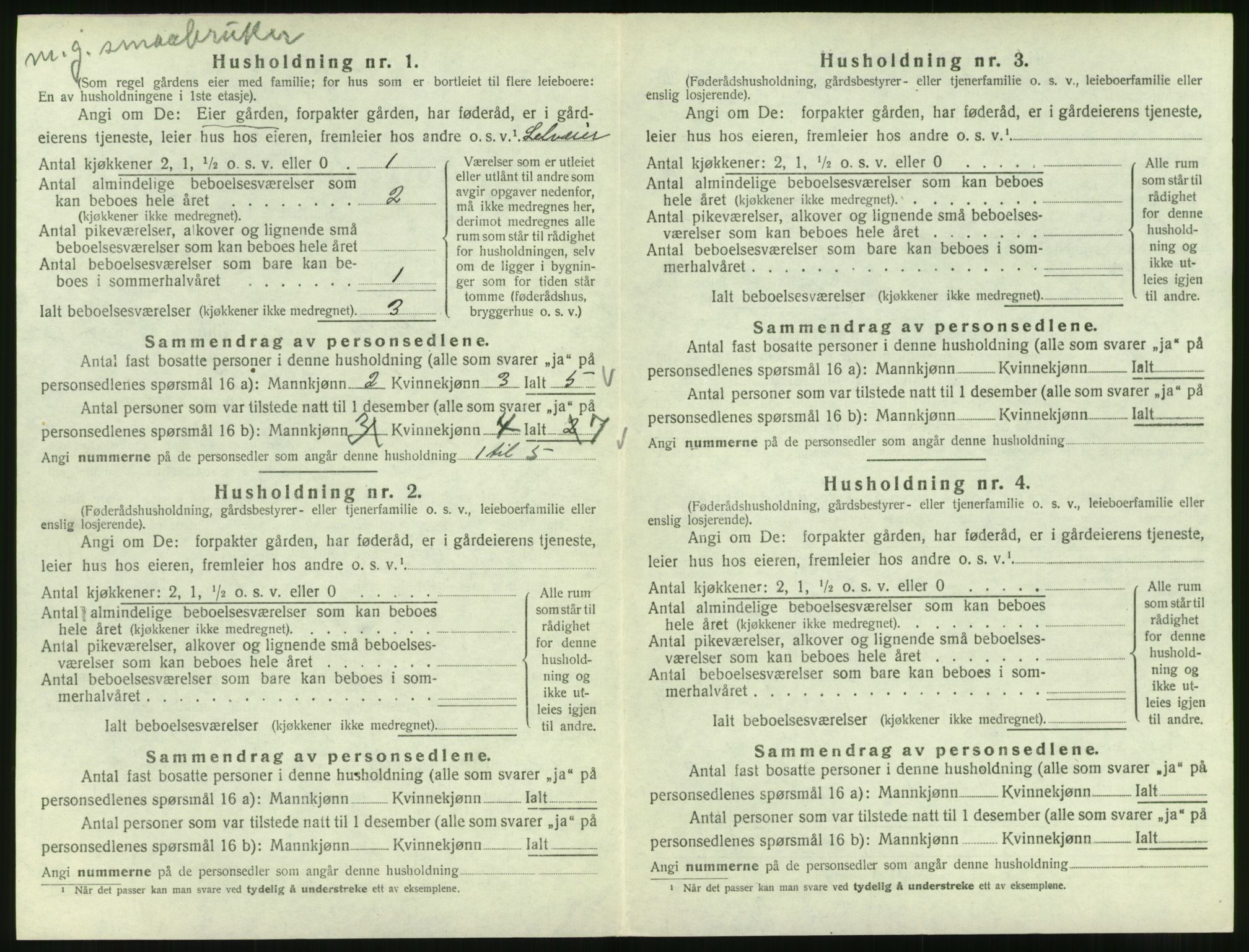 SAT, Folketelling 1920 for 1529 Skodje herred, 1920, s. 522