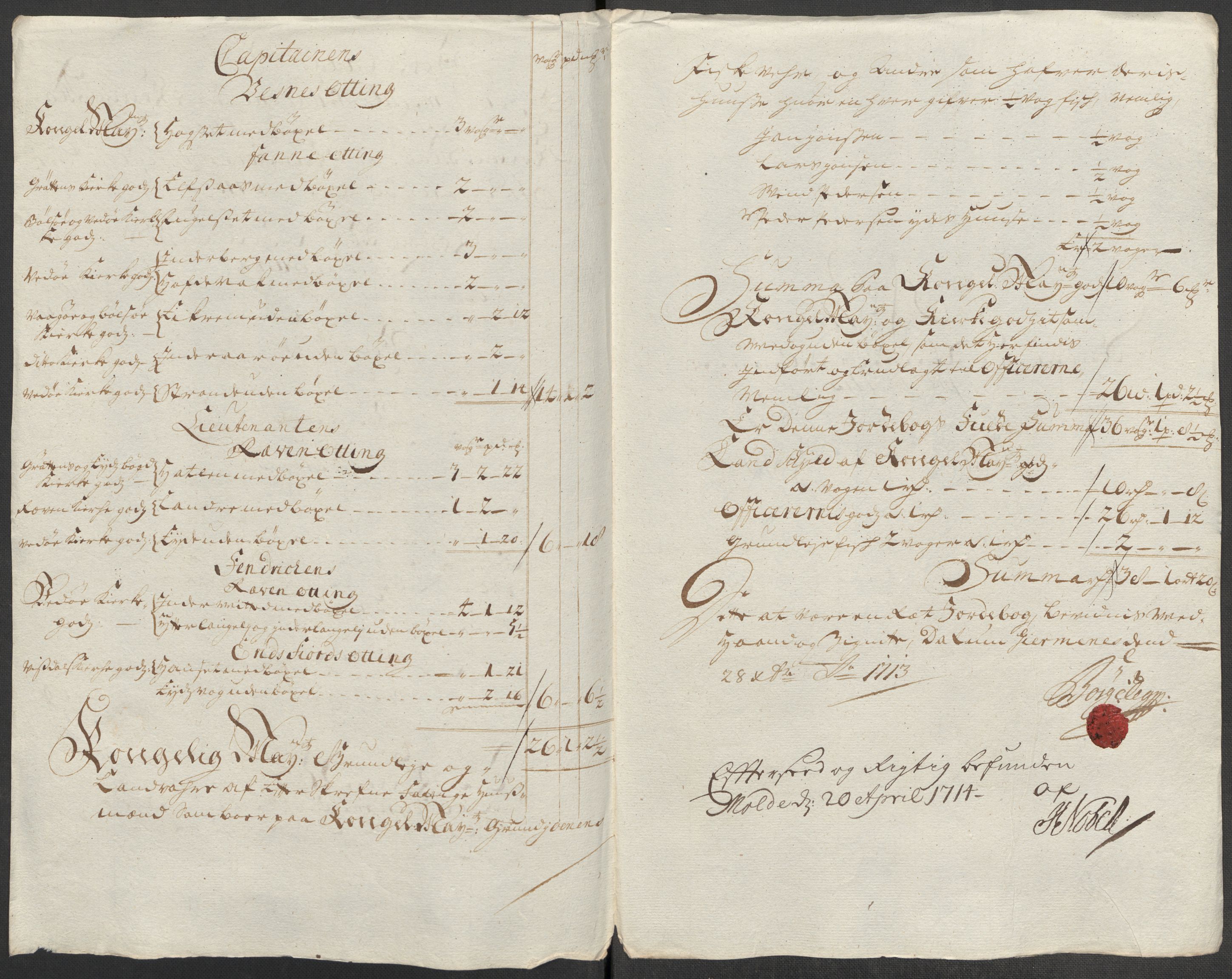 Rentekammeret inntil 1814, Reviderte regnskaper, Fogderegnskap, RA/EA-4092/R55/L3662: Fogderegnskap Romsdal, 1713-1714, s. 148