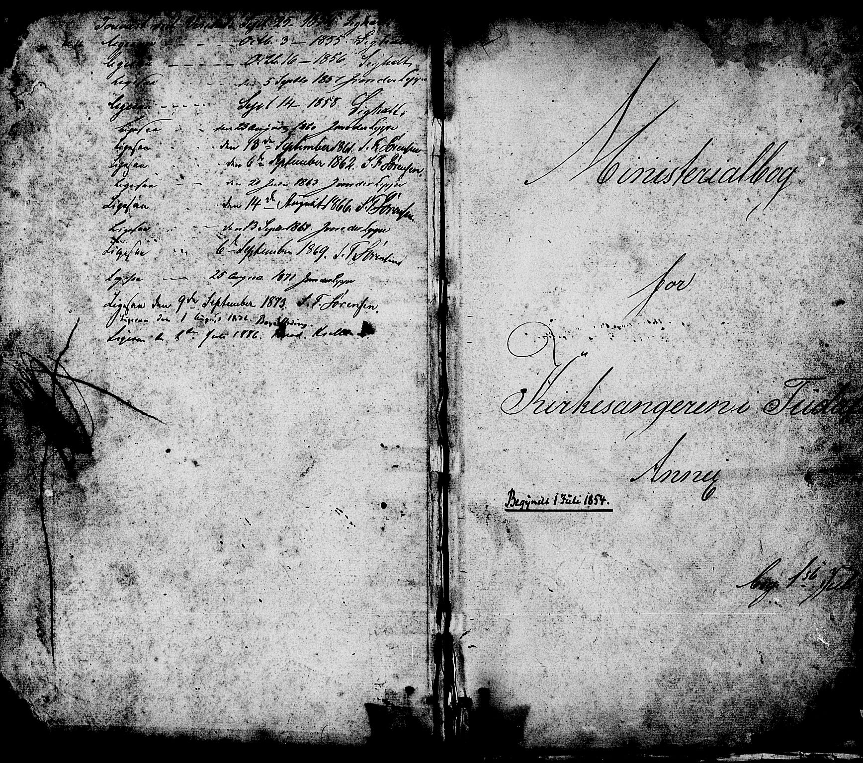 Hjartdal kirkebøker, AV/SAKO-A-270/G/Gc/L0002: Klokkerbok nr. III 2, 1854-1890