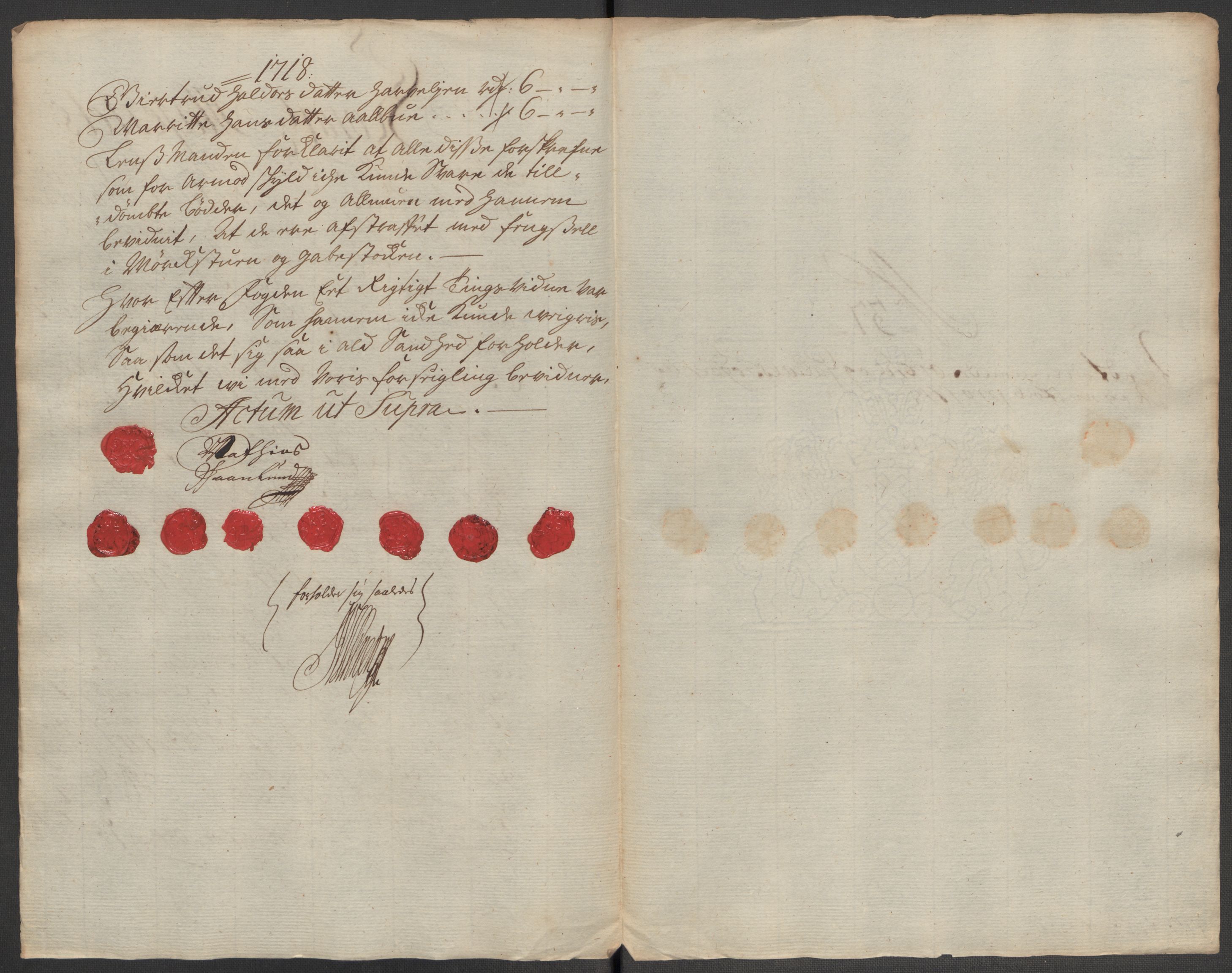 Rentekammeret inntil 1814, Reviderte regnskaper, Fogderegnskap, AV/RA-EA-4092/R60/L3971: Fogderegnskap Orkdal og Gauldal, 1718, s. 266