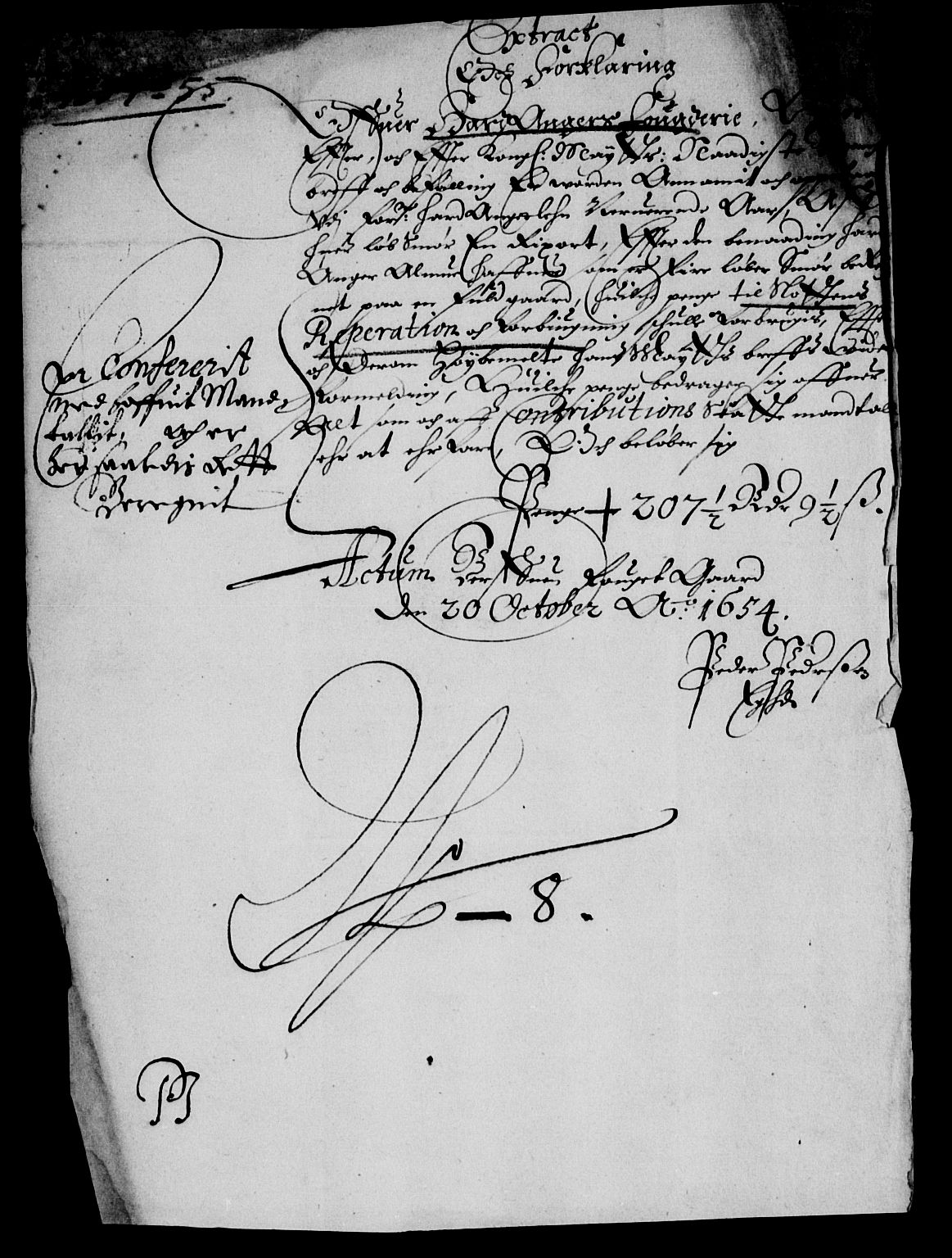 Rentekammeret inntil 1814, Reviderte regnskaper, Lensregnskaper, AV/RA-EA-5023/R/Rb/Rbt/L0130: Bergenhus len, 1654-1656