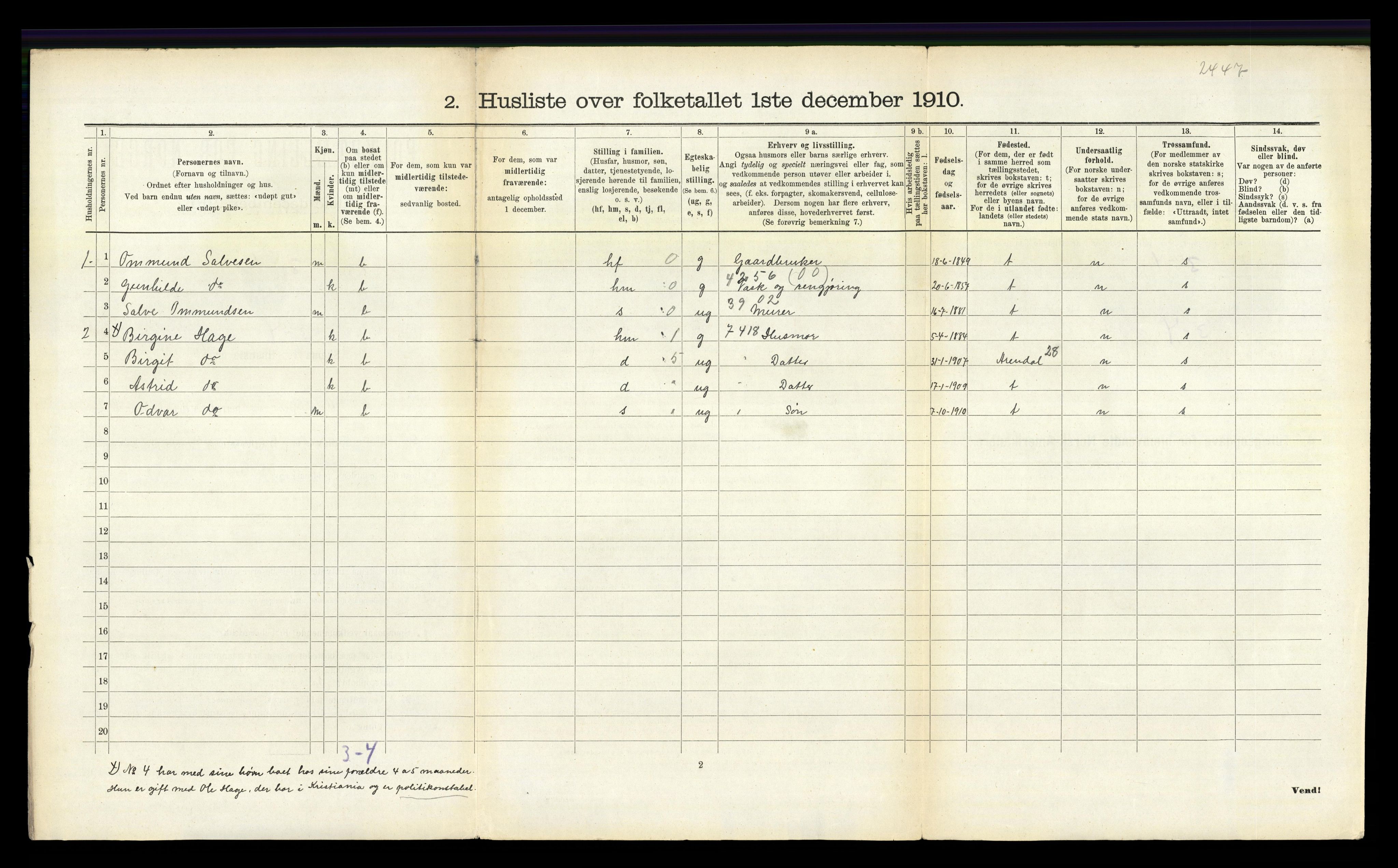 RA, Folketelling 1910 for 1012 Oddernes herred, 1910, s. 948