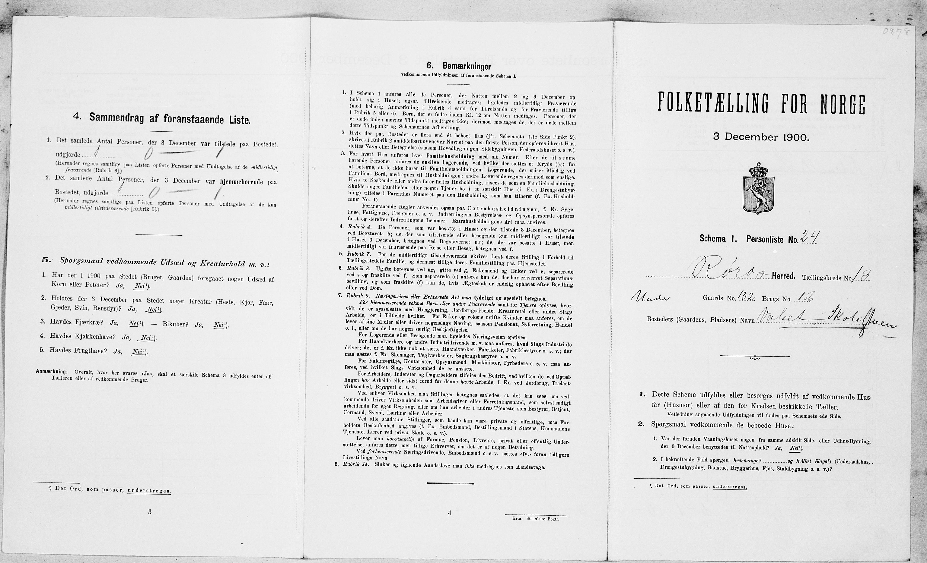SAT, Folketelling 1900 for 1640 Røros herred, 1900, s. 1430
