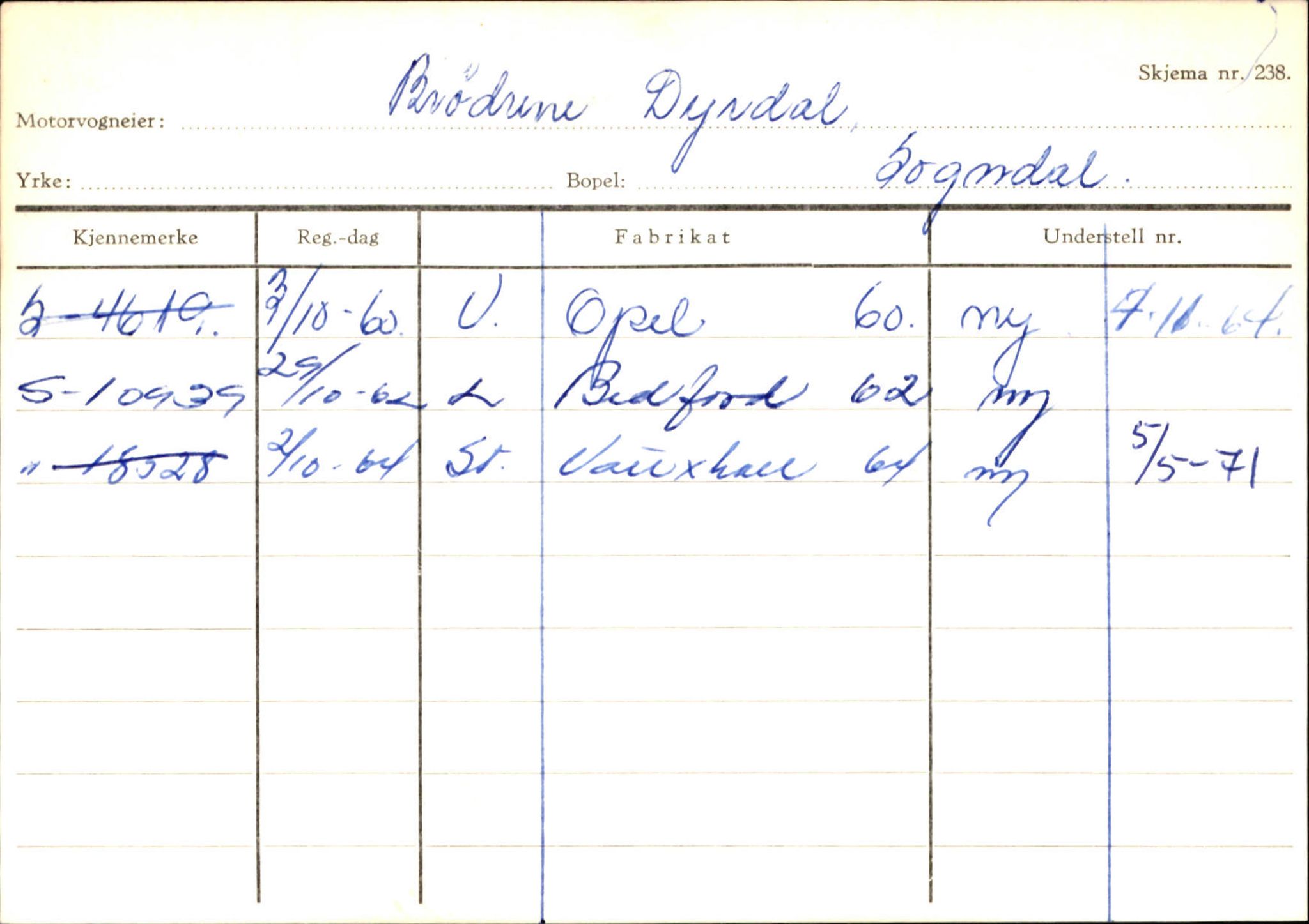 Statens vegvesen, Sogn og Fjordane vegkontor, AV/SAB-A-5301/4/F/L0124: Eigarregister Sogndal A-U, 1945-1975, s. 322