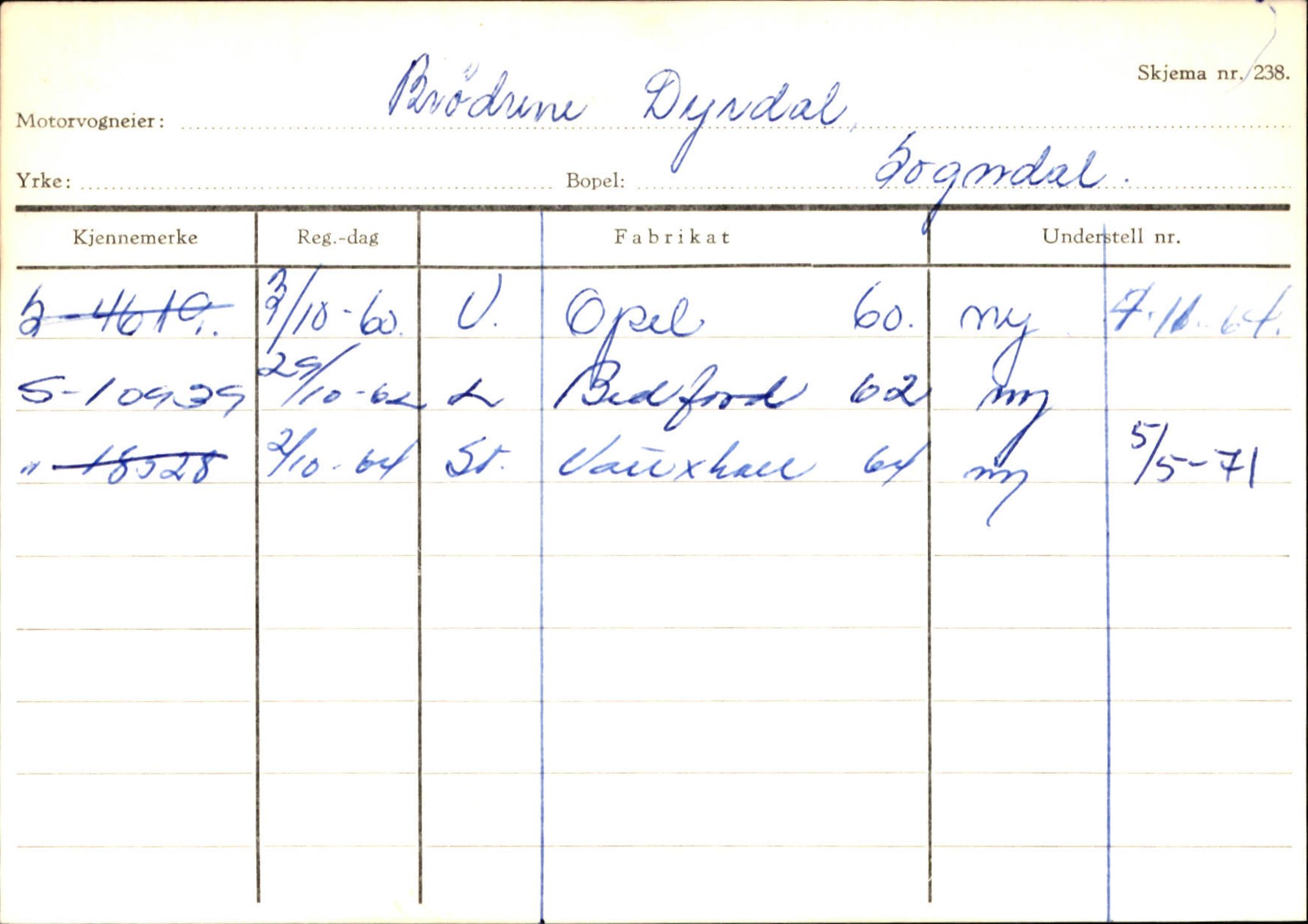 Statens vegvesen, Sogn og Fjordane vegkontor, SAB/A-5301/4/F/L0124: Eigarregister Sogndal A-U, 1945-1975, s. 322