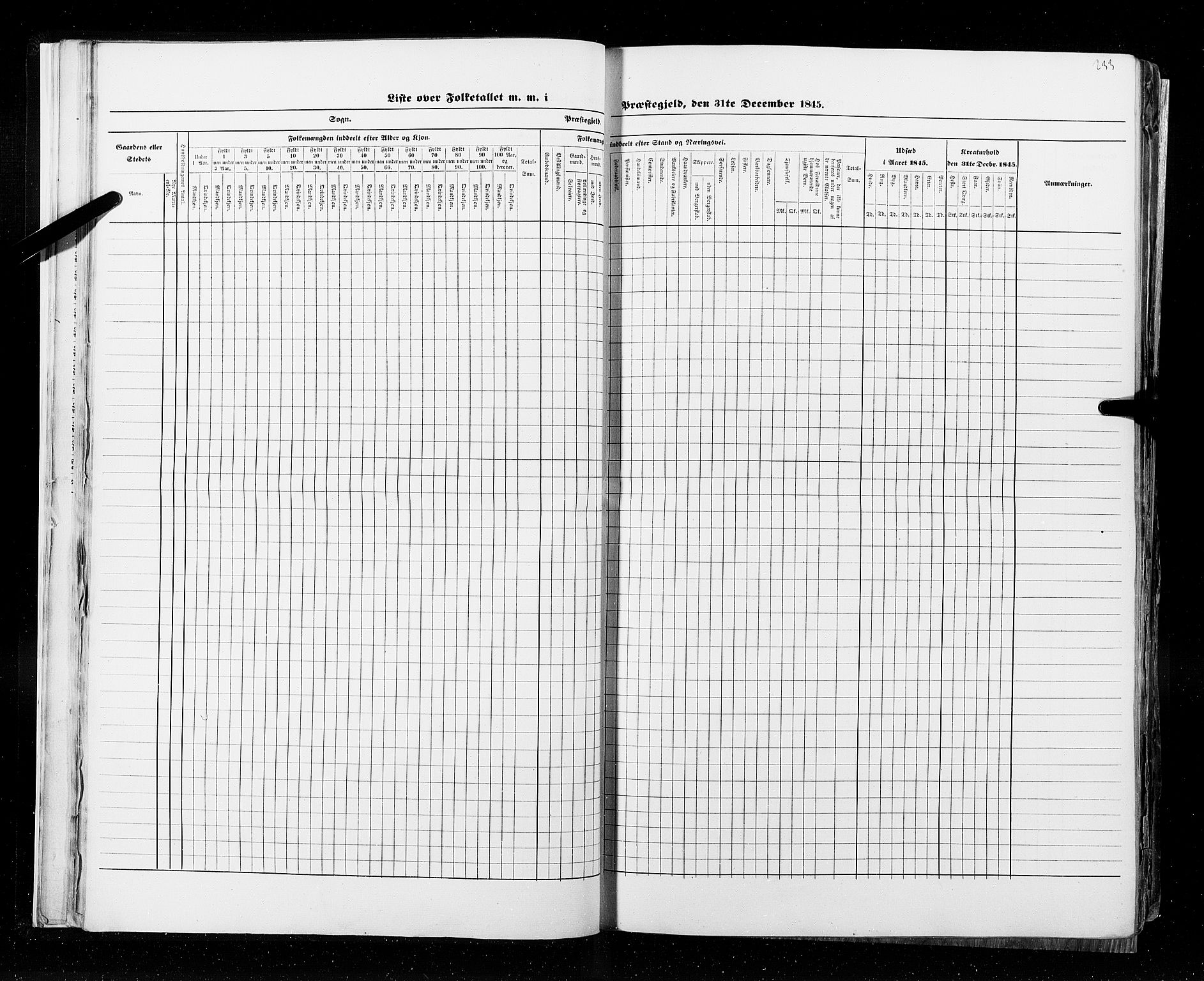 RA, Folketellingen 1845, bind 9B: Nordland amt, 1845, s. 233