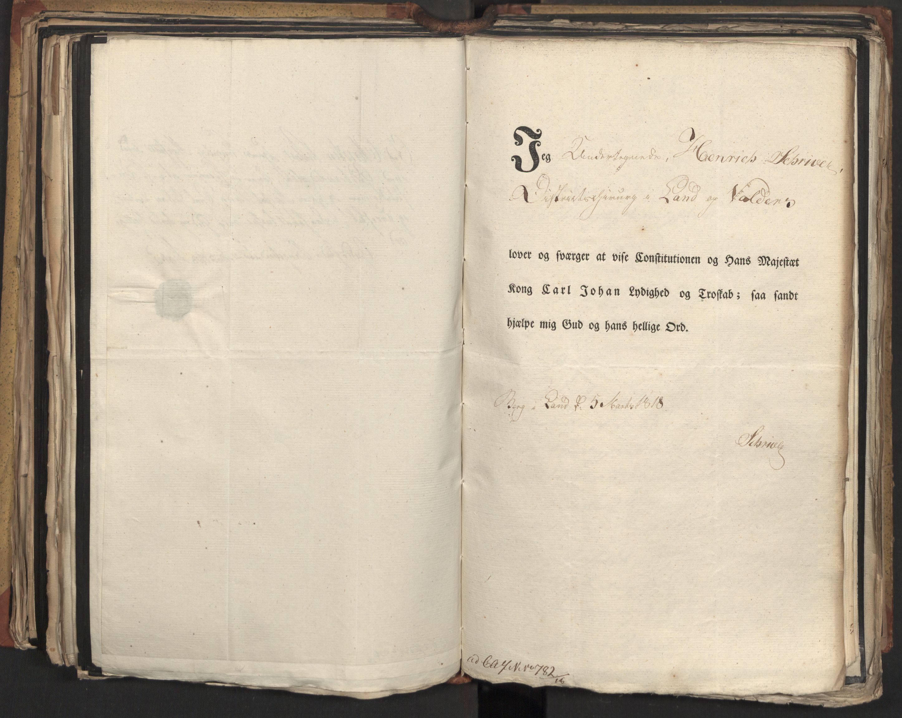 Statsrådsavdelingen i Stockholm, AV/RA-S-1003/D/Da/L0013: Regjeringsinnstillinger nr. 2761-2889, 1818, s. 280