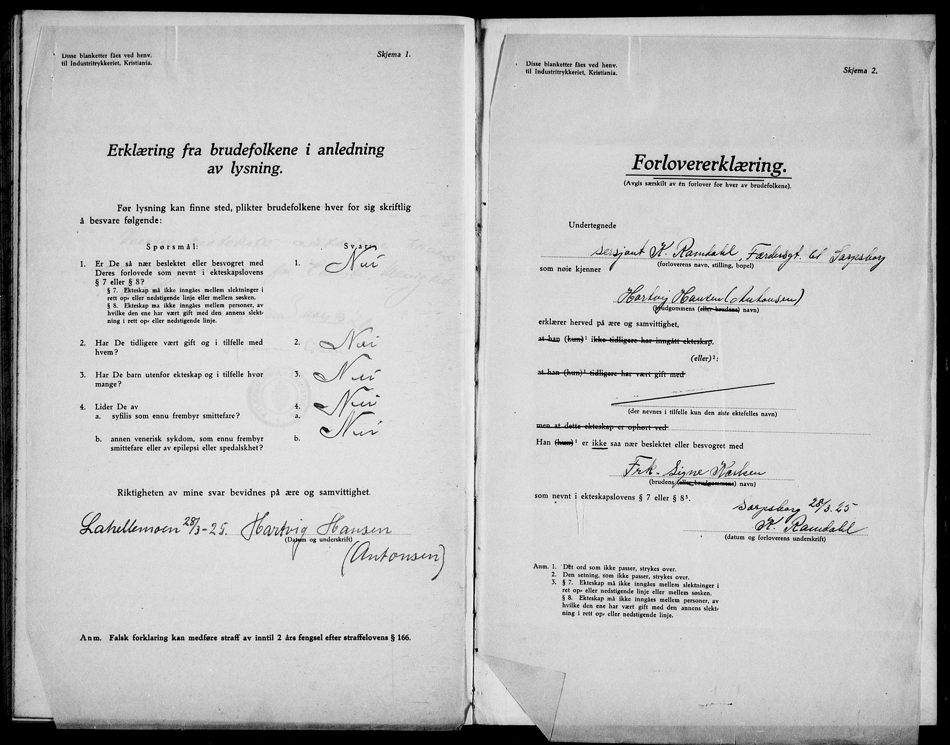 Kristi menighet Oslo , SAO/PAO-0220/D/L0002: Vigselsbok (dissentere) nr. 2, 1920-1936
