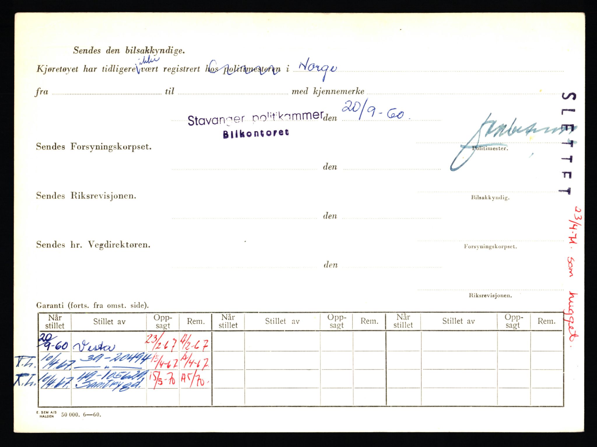 Stavanger trafikkstasjon, SAST/A-101942/0/F/L0011: L-3700 - L-4199, 1930-1971, s. 1852