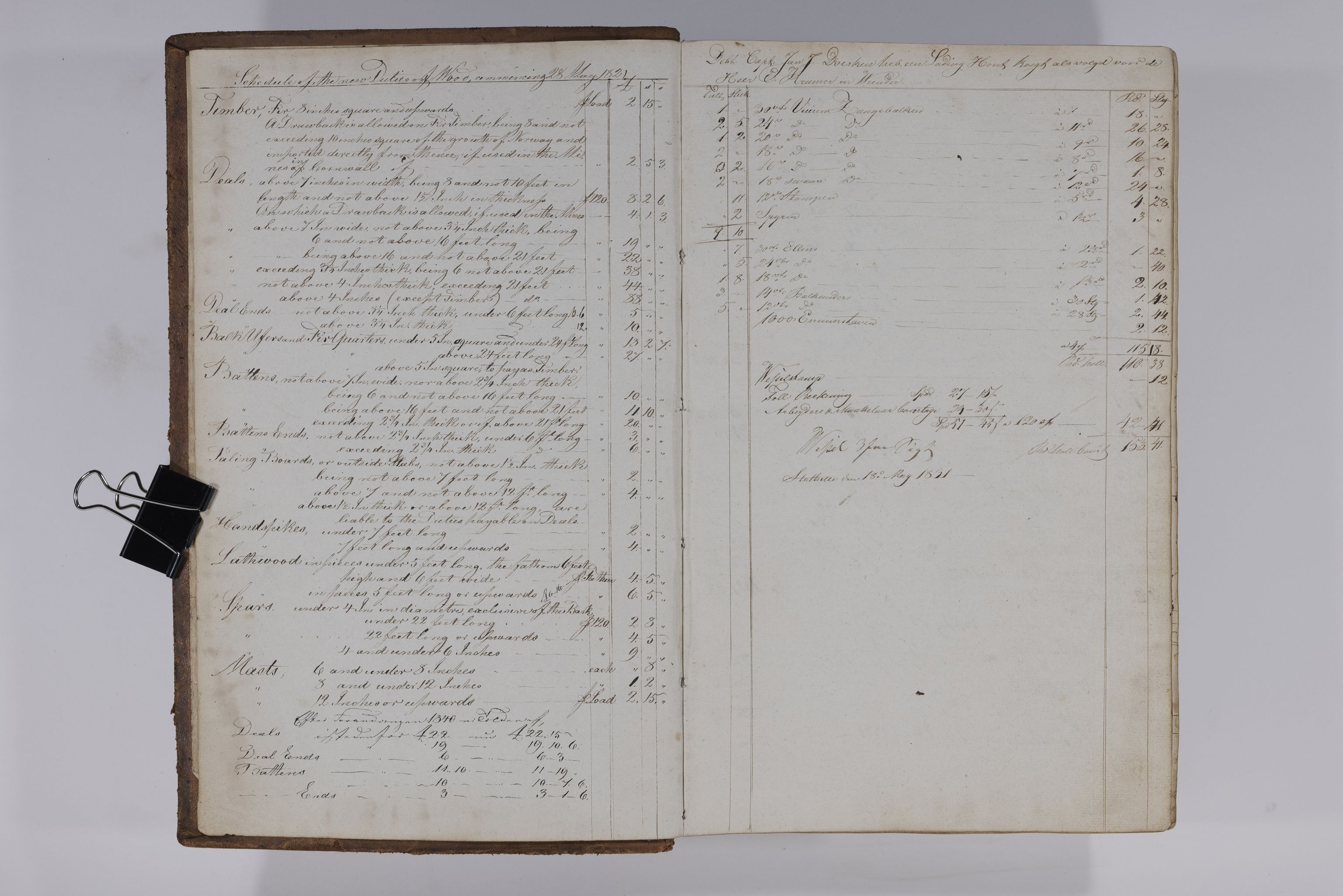 , Priscourant-tømmerpriser, 1834-38, 1834-1838, s. 3