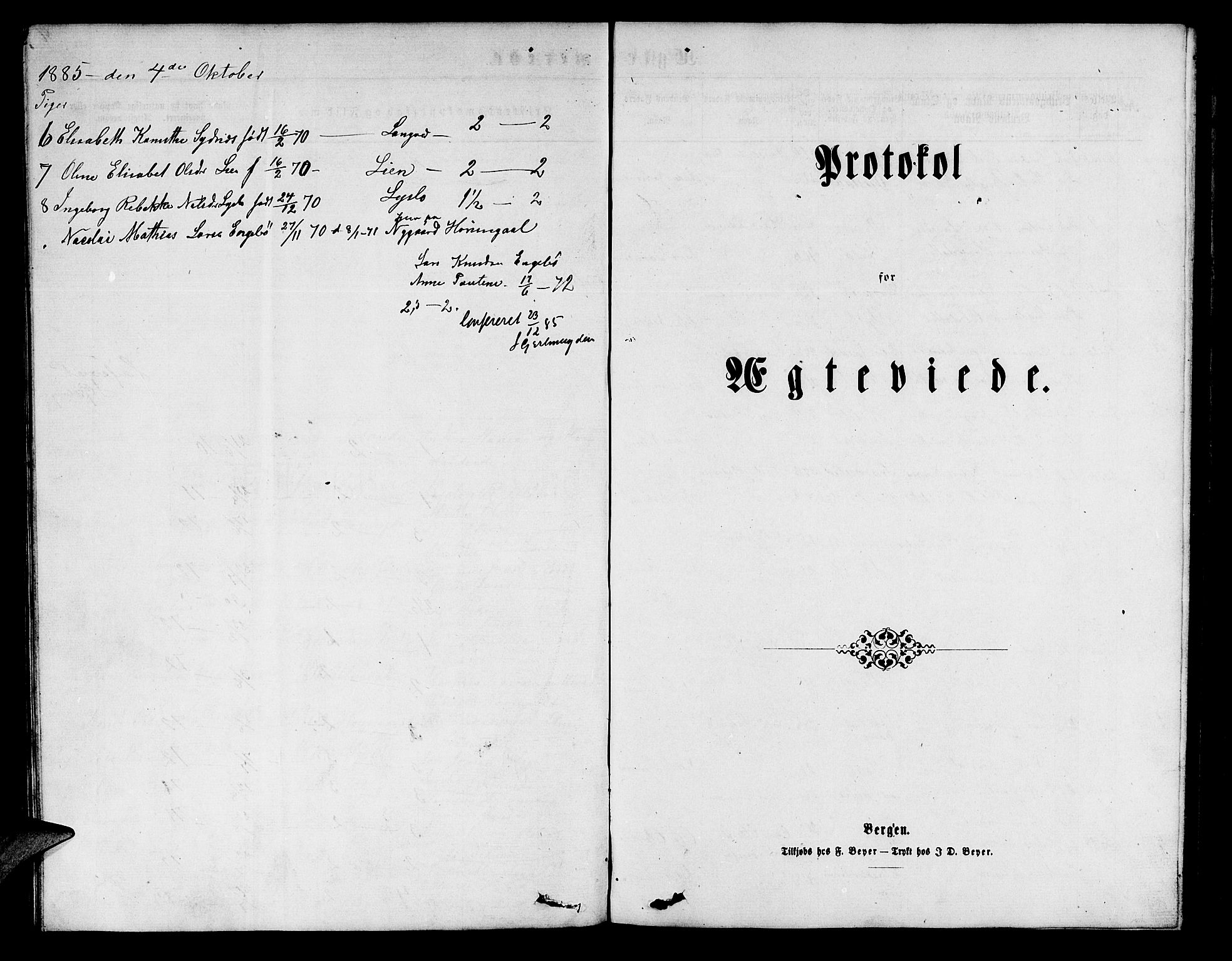Innvik sokneprestembete, AV/SAB-A-80501: Klokkerbok nr. A 2, 1864-1885