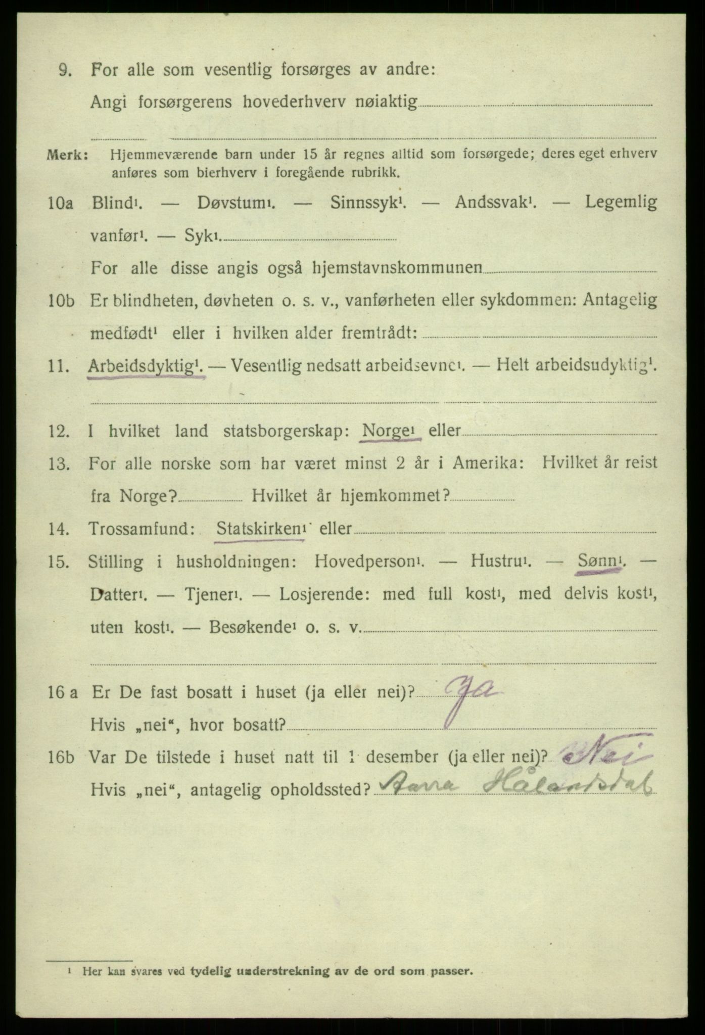 SAB, Folketelling 1920 for 1239 Hålandsdal herred, 1920, s. 653