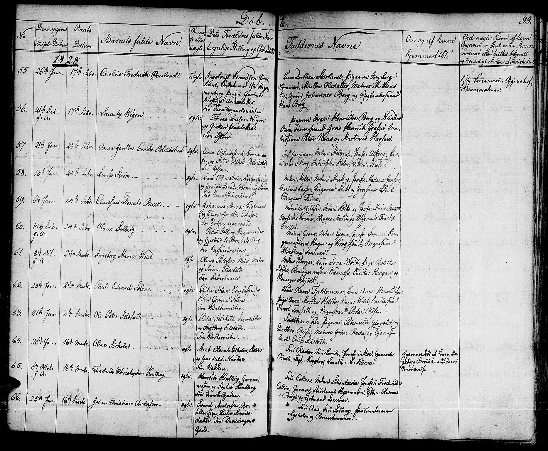 Ministerialprotokoller, klokkerbøker og fødselsregistre - Sør-Trøndelag, SAT/A-1456/601/L0045: Ministerialbok nr. 601A13, 1821-1831, s. 99