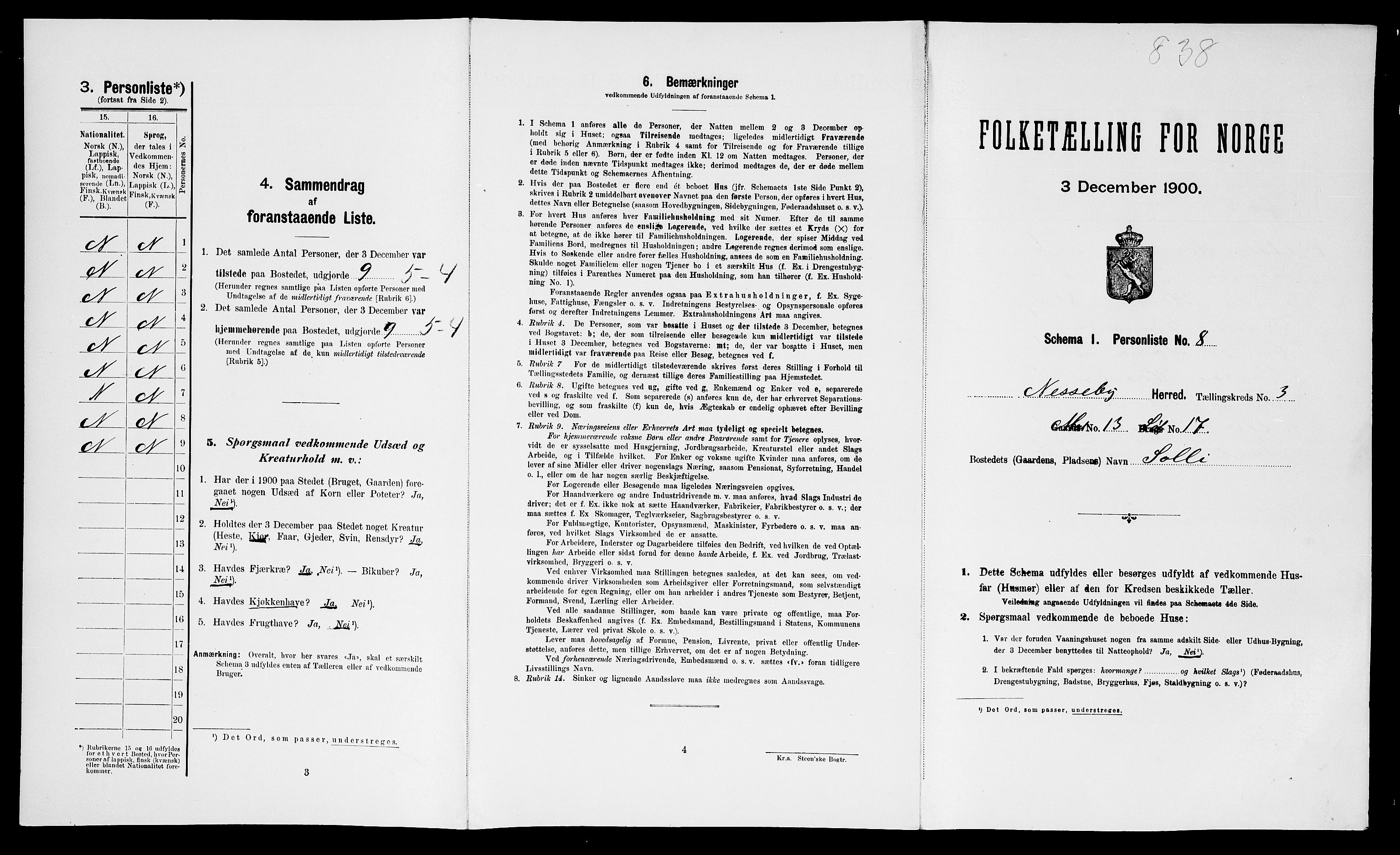 SATØ, Folketelling 1900 for 2027 Nesseby herred, 1900, s. 222