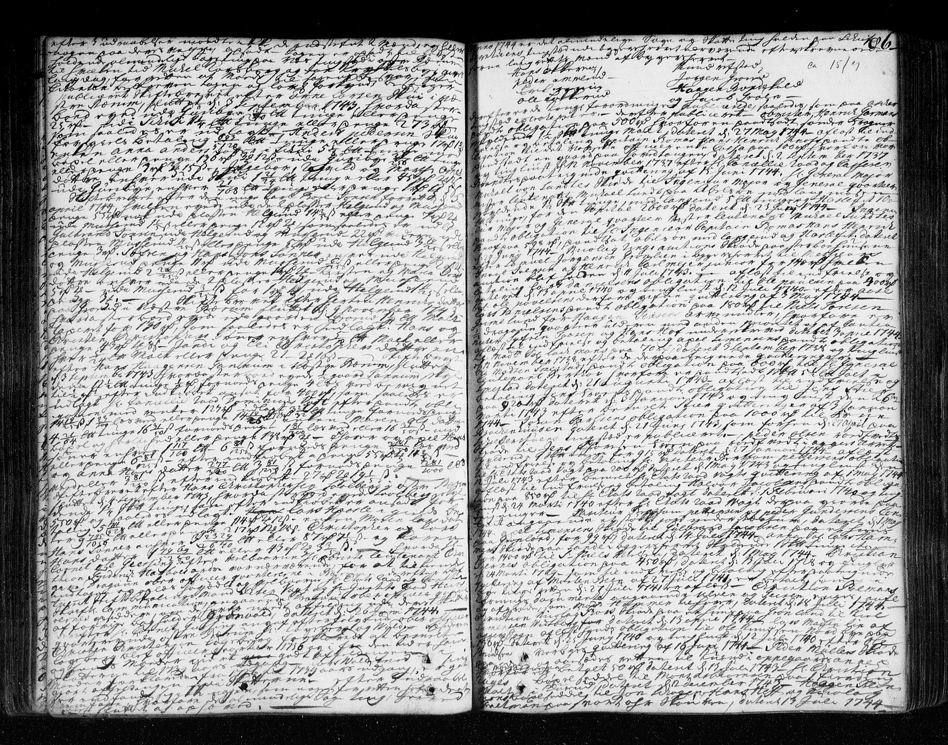 Aker sorenskriveri, AV/SAO-A-10895/F/Fb/L0039: Tingbok, 1743-1748, s. 85b-86a